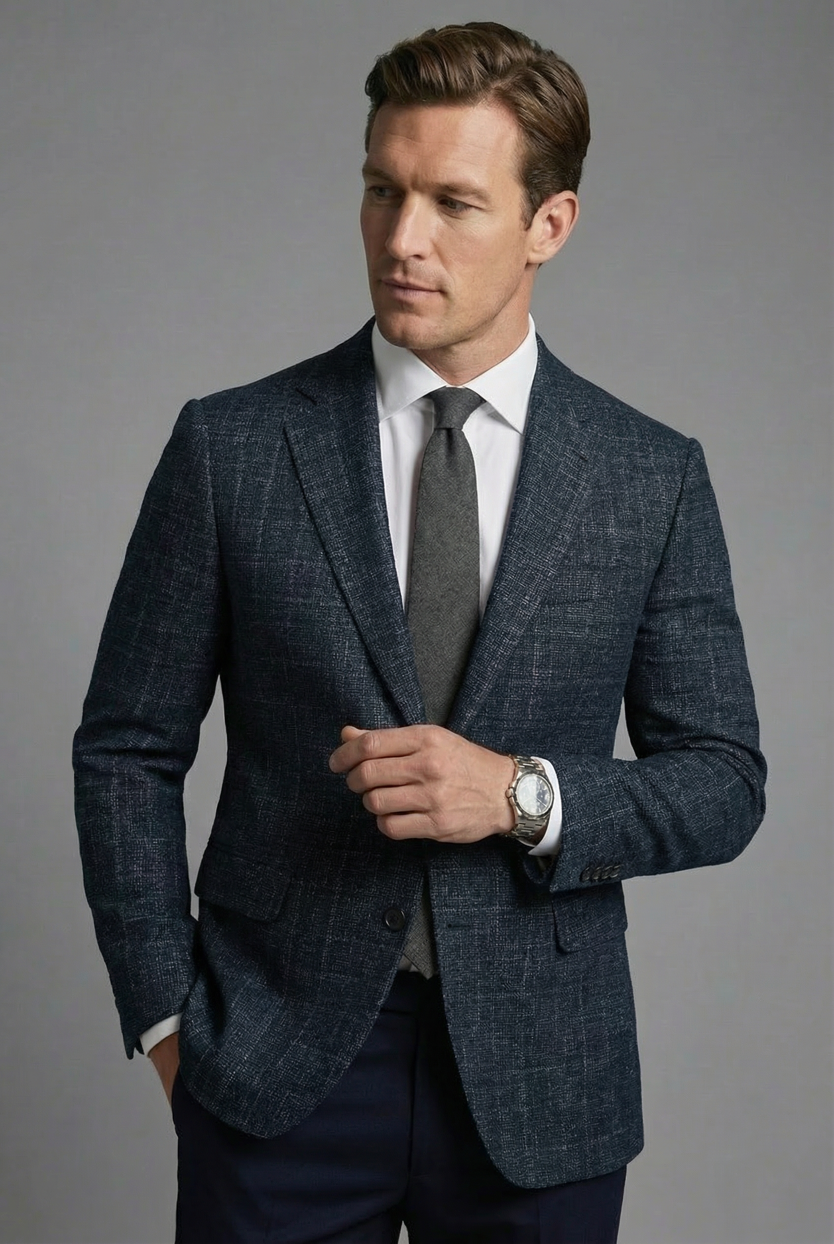 Men’s Tailored Lightweight Blazer Smart Casual Business Wear
