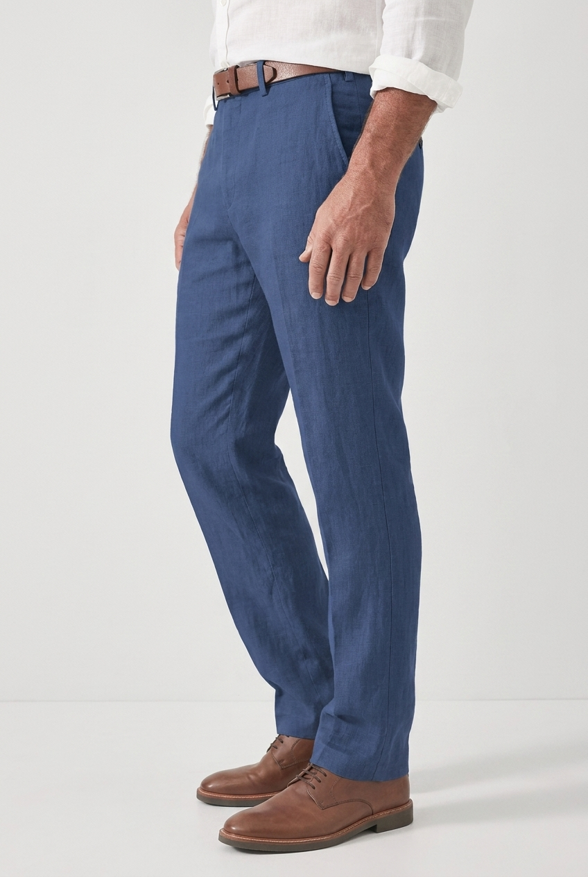 Men's Breathable Regular Fit Casual Business Trousers