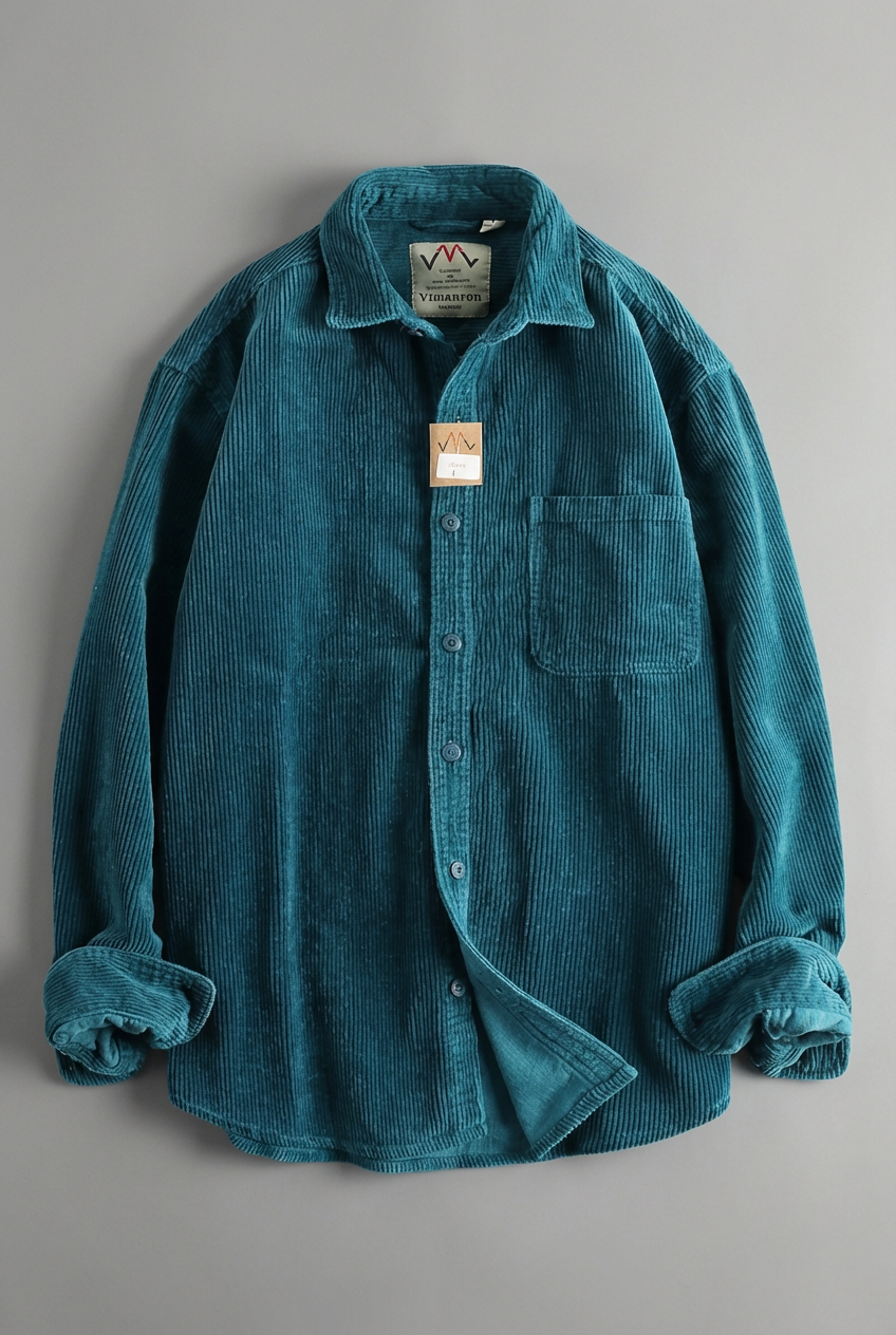 Men's Corduroy Overshirt – Textured Finish, Reinforced Seams & Easy Layering