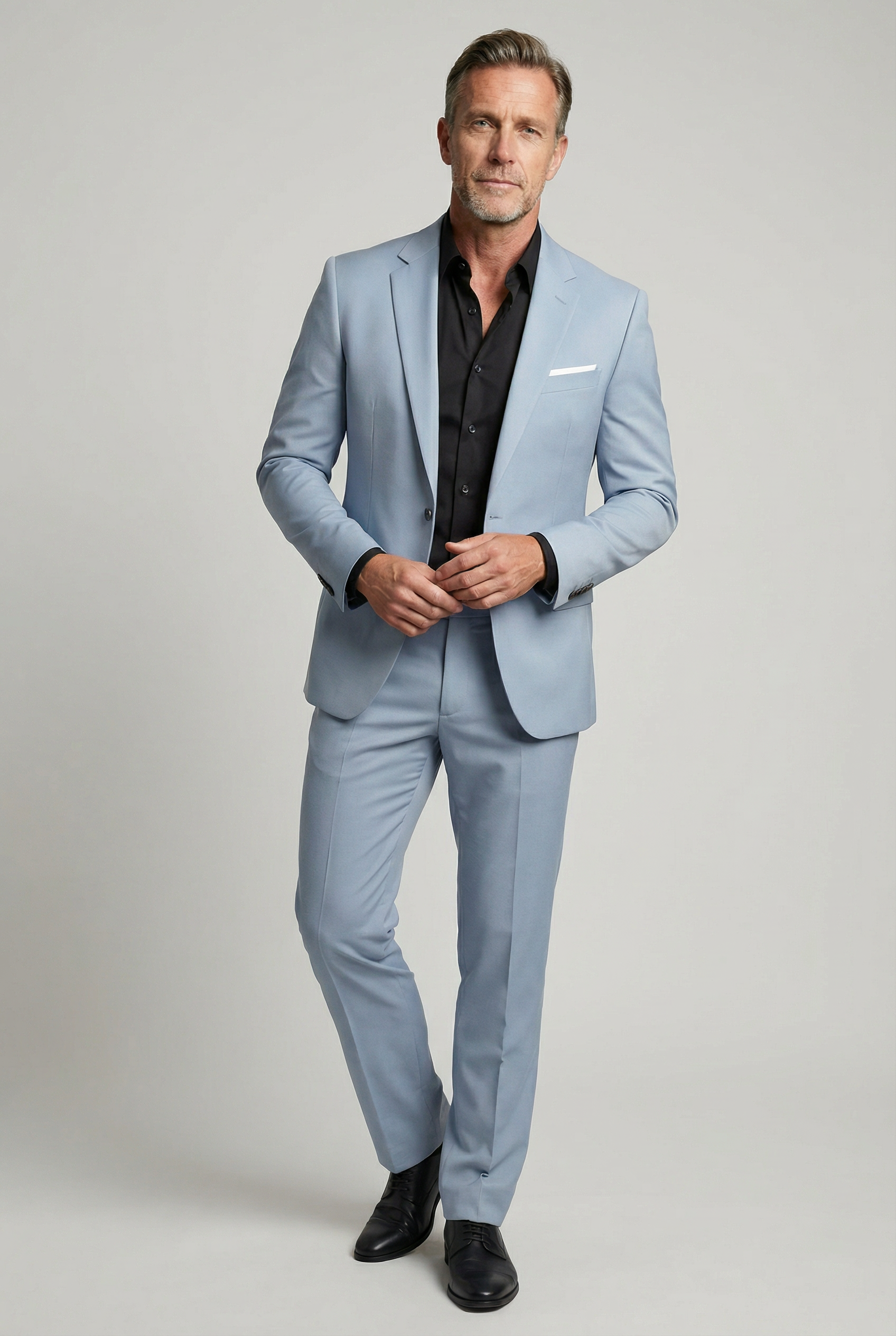 Men’s Tailored Slim Fit Suit – Two-Piece Formal Set Business Wear