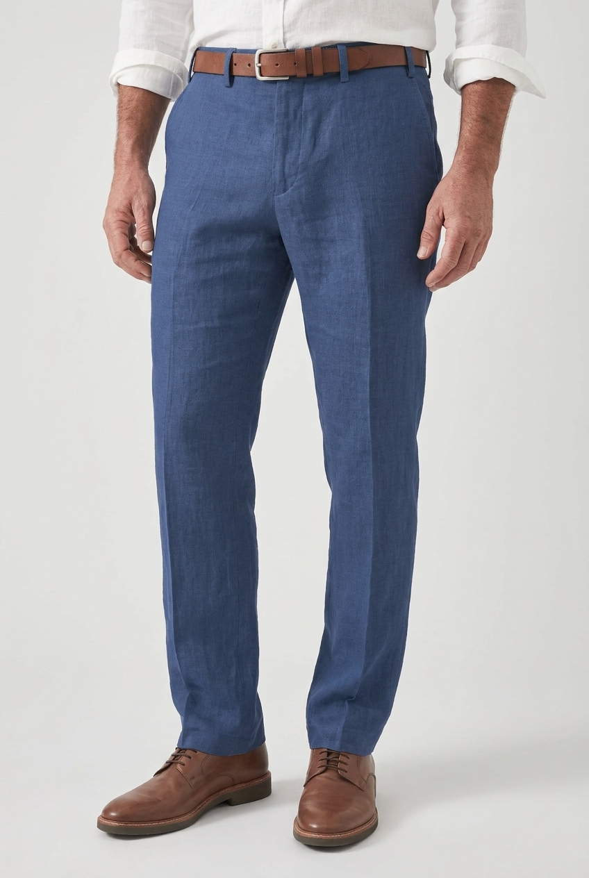 Men's Breathable Regular Fit Casual Business Trousers
