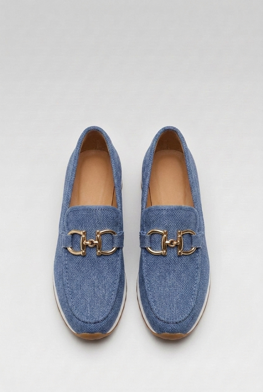 Chain Buckle Woven Orthopaedic Loafer Trainers Women