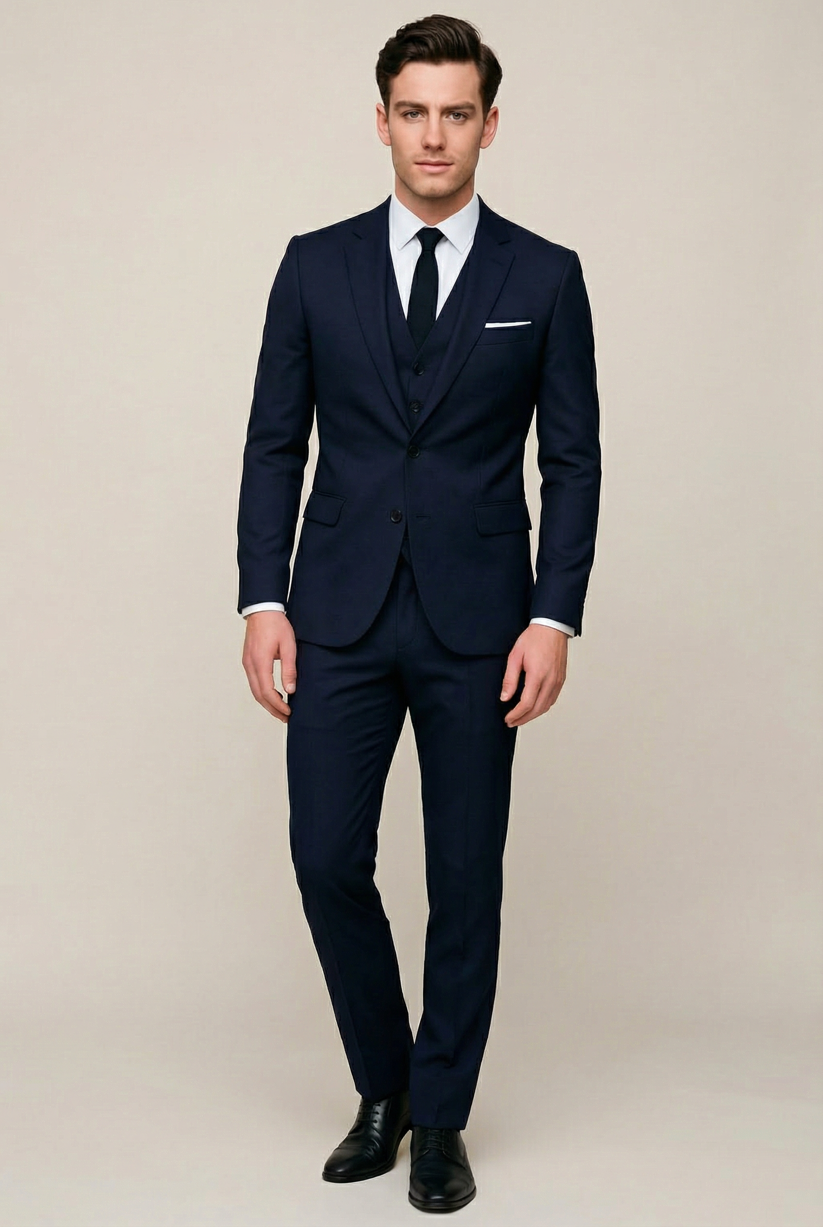 Men’s 3-Piece Slim Fit Suit – Tailored Single Breasted Formal Set