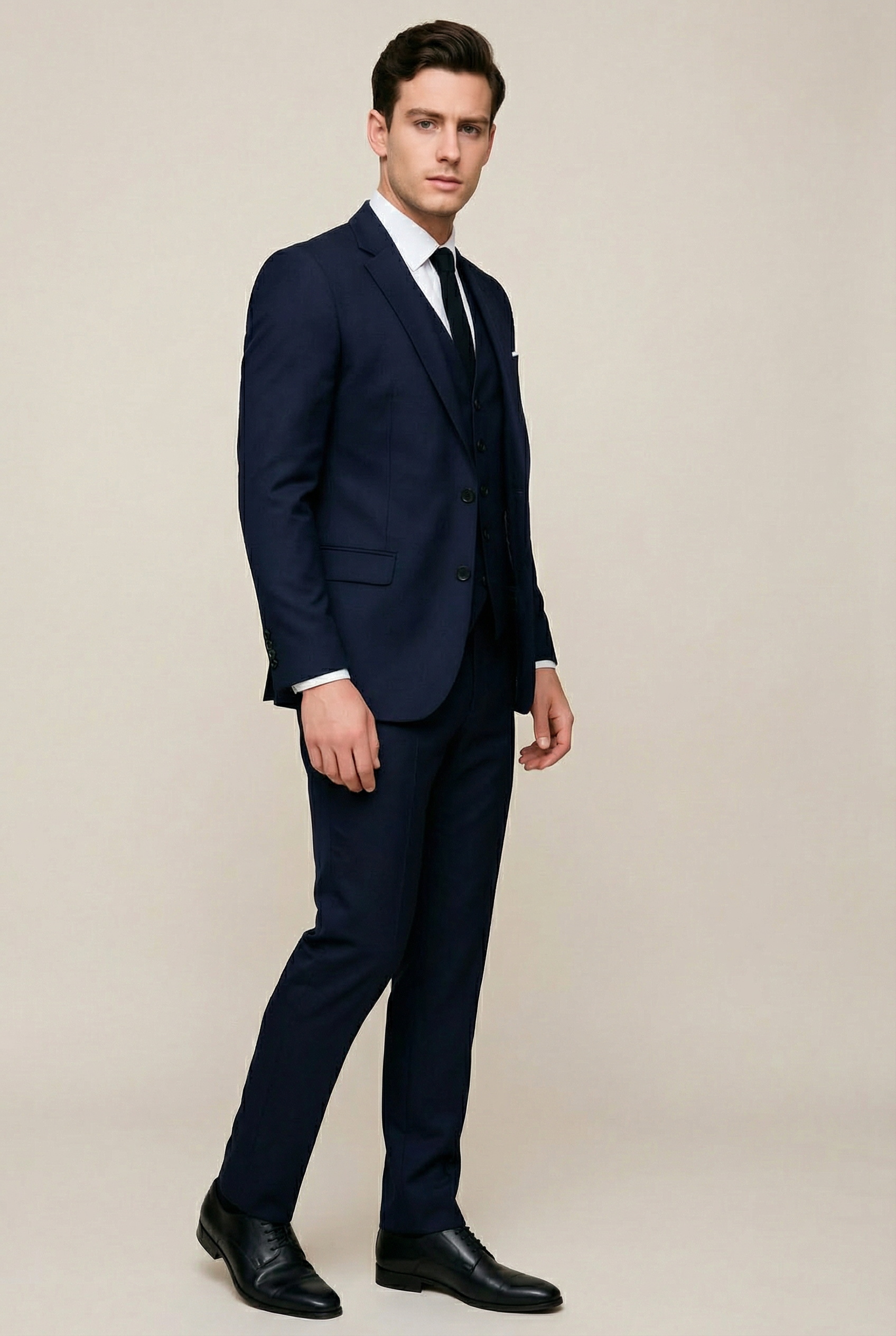 Men’s 3-Piece Slim Fit Suit – Tailored Single Breasted Formal Set