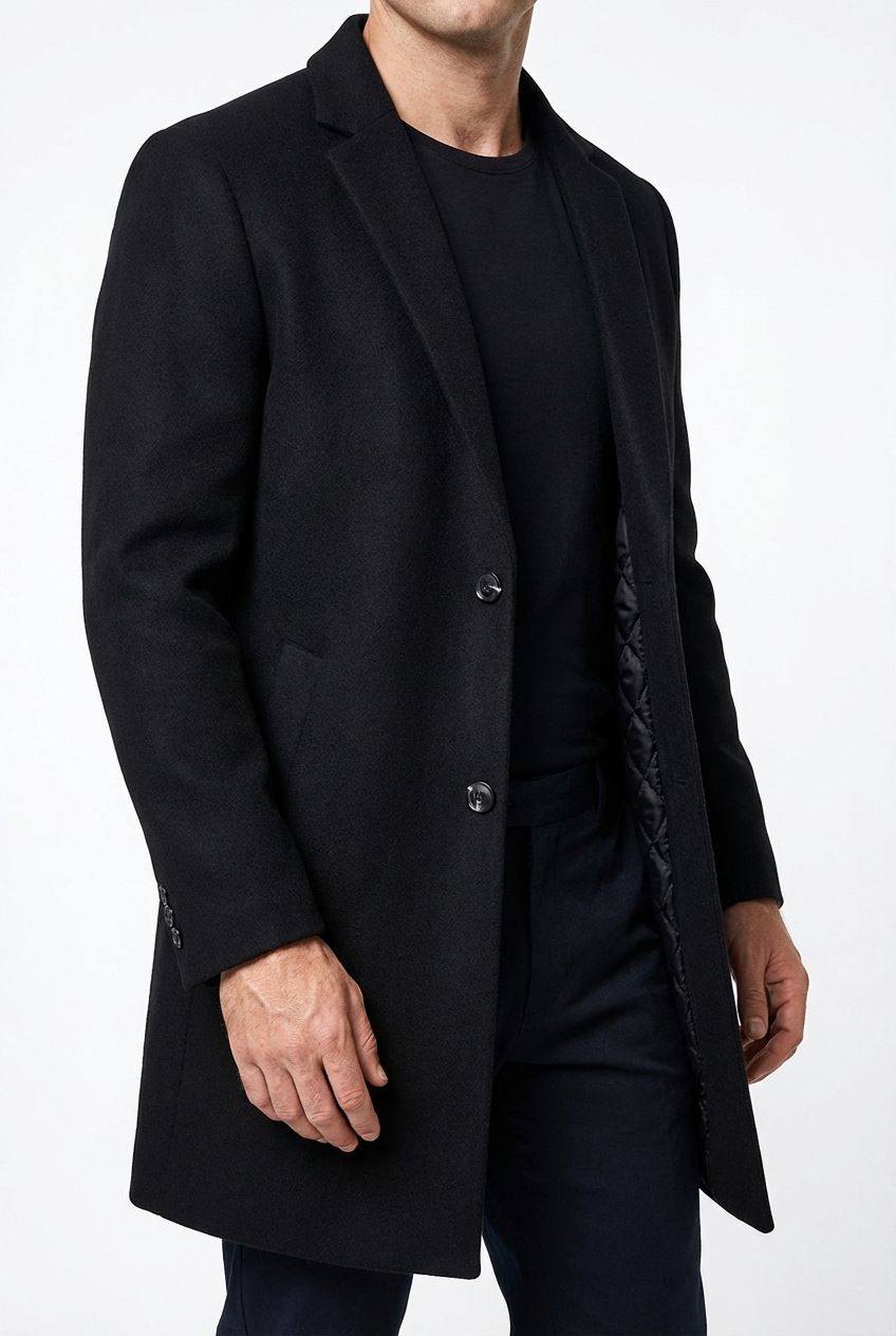 Men’s Classic Long Wool Style Chic Overcoat