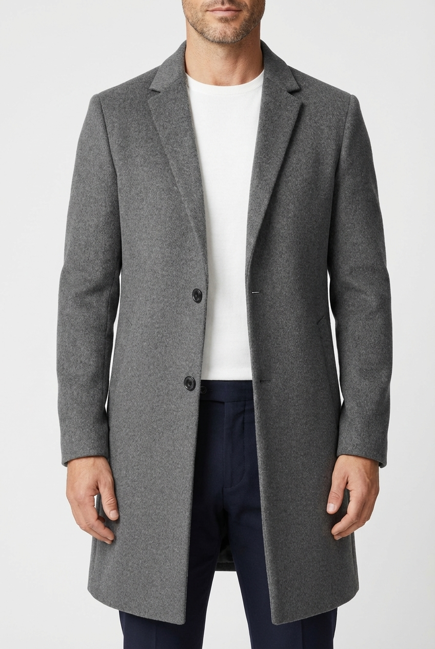 Men’s Classic Long Wool Style Chic Overcoat