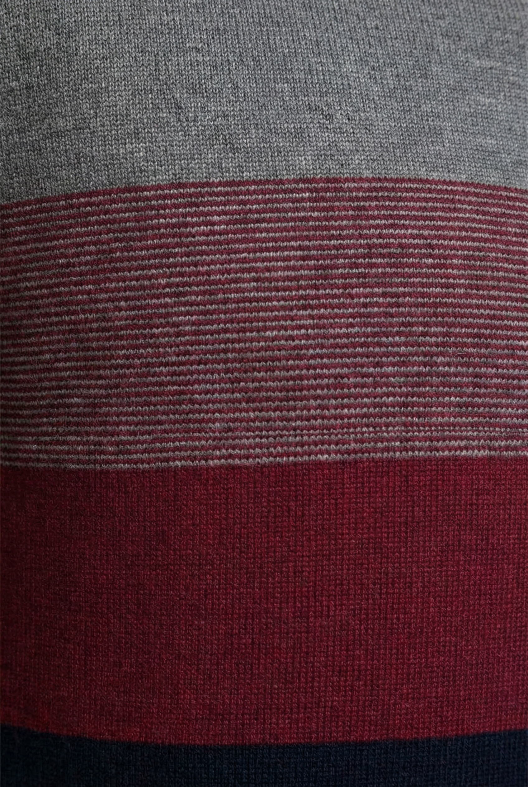 Men’s Striped Quarter Zip Sweater – Soft Knit Jumper
