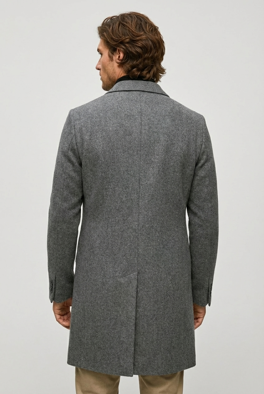 Men’s Classic Wool Style Overcoat Winter Coat