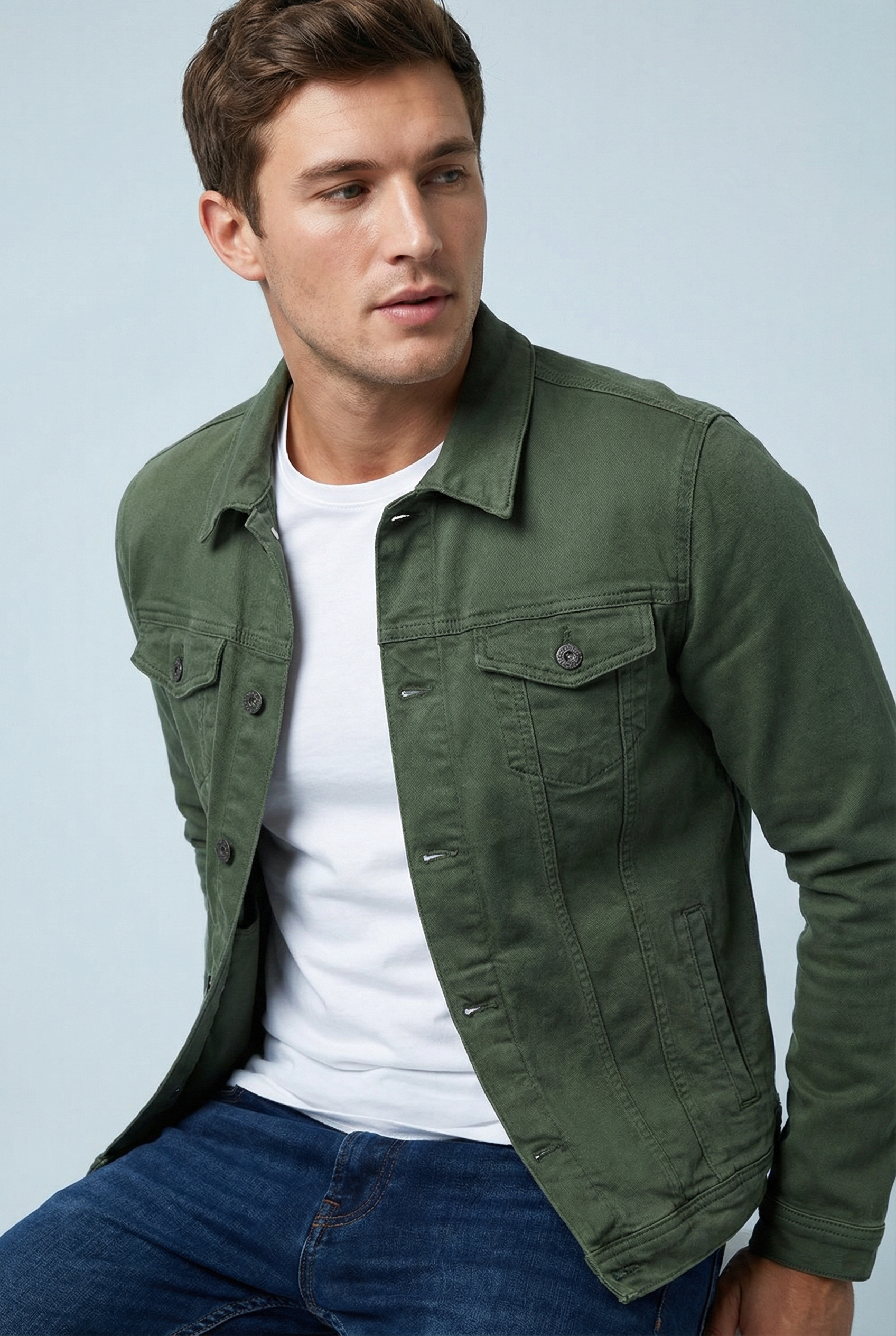 Men’s Button-Front Trucker Jacket