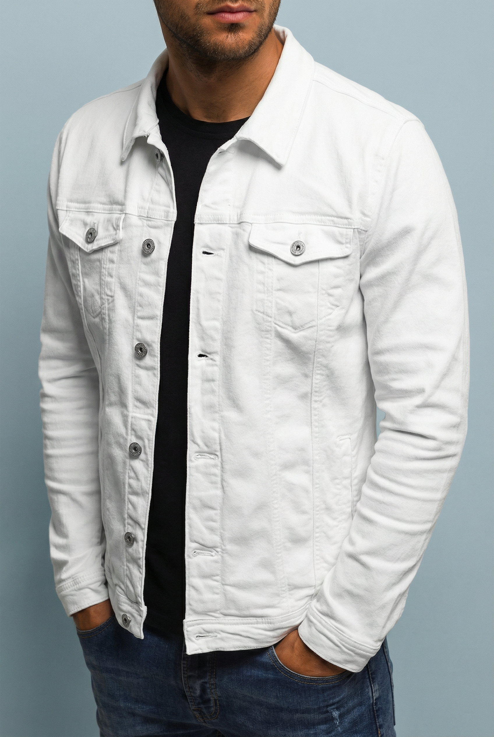 Men’s Button-Front Trucker Jacket