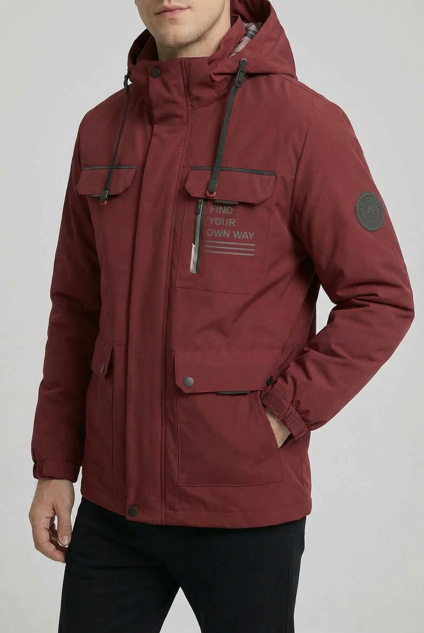 Men’s Waterproof Lightweight Hooded Rain Jacket