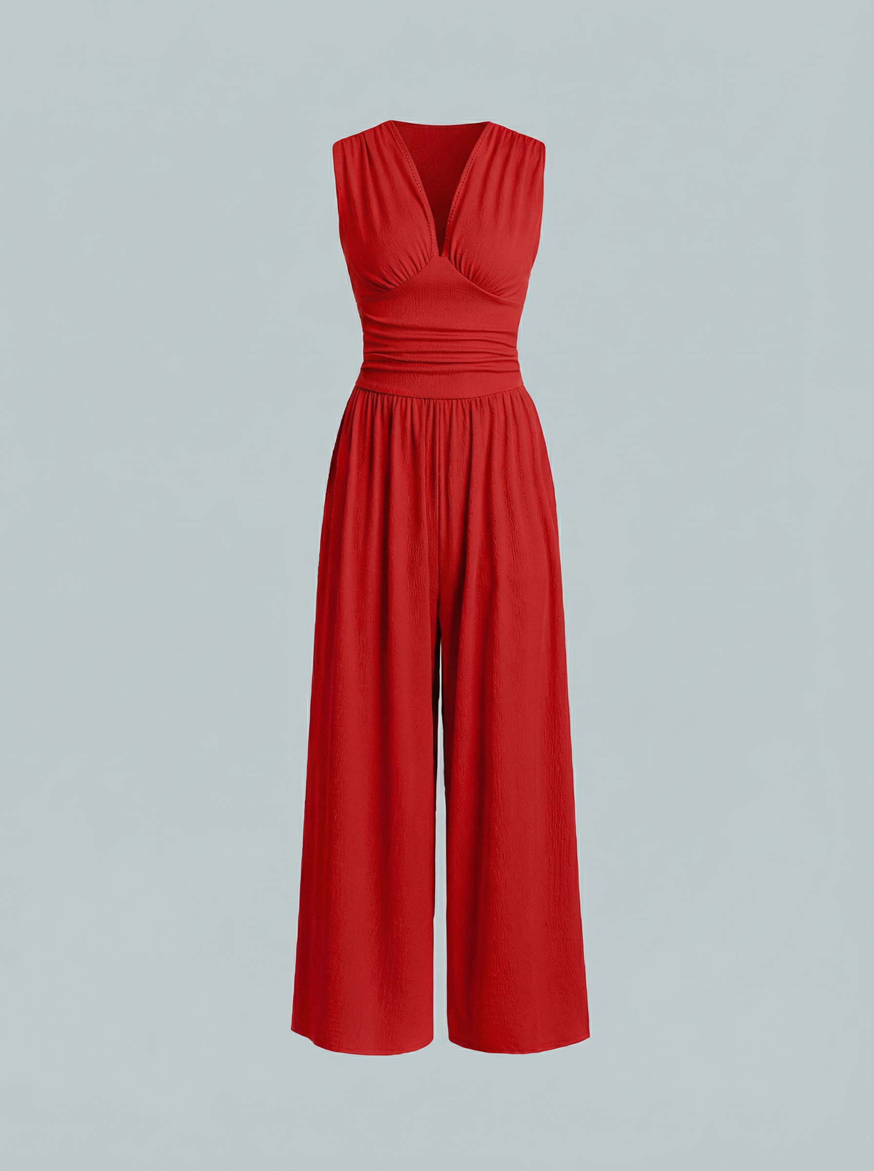 Women’s Elegant Stretch Sleeveless Wide Leg Occasion Jumpsuit