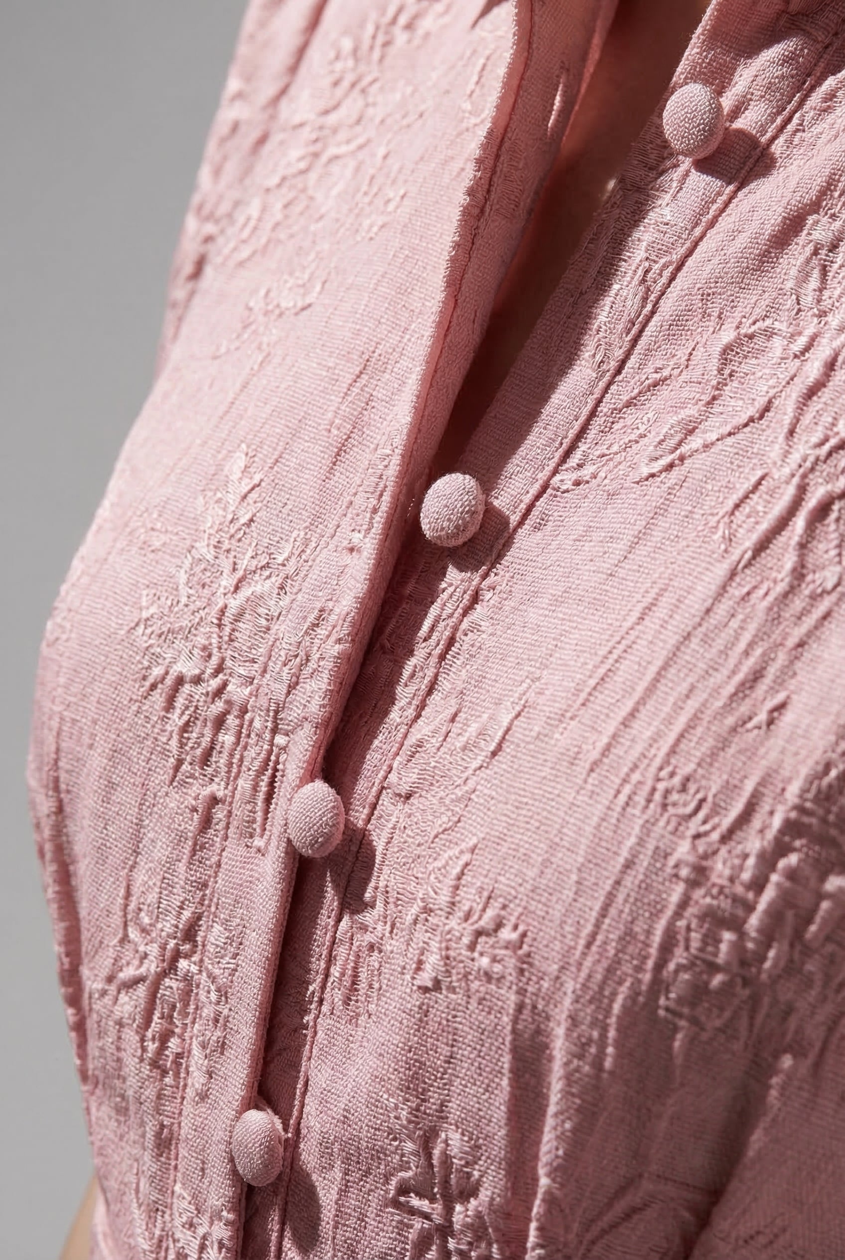 Women’s Elegant Short Puff Sleeves Pink Ascot Maxi Dress