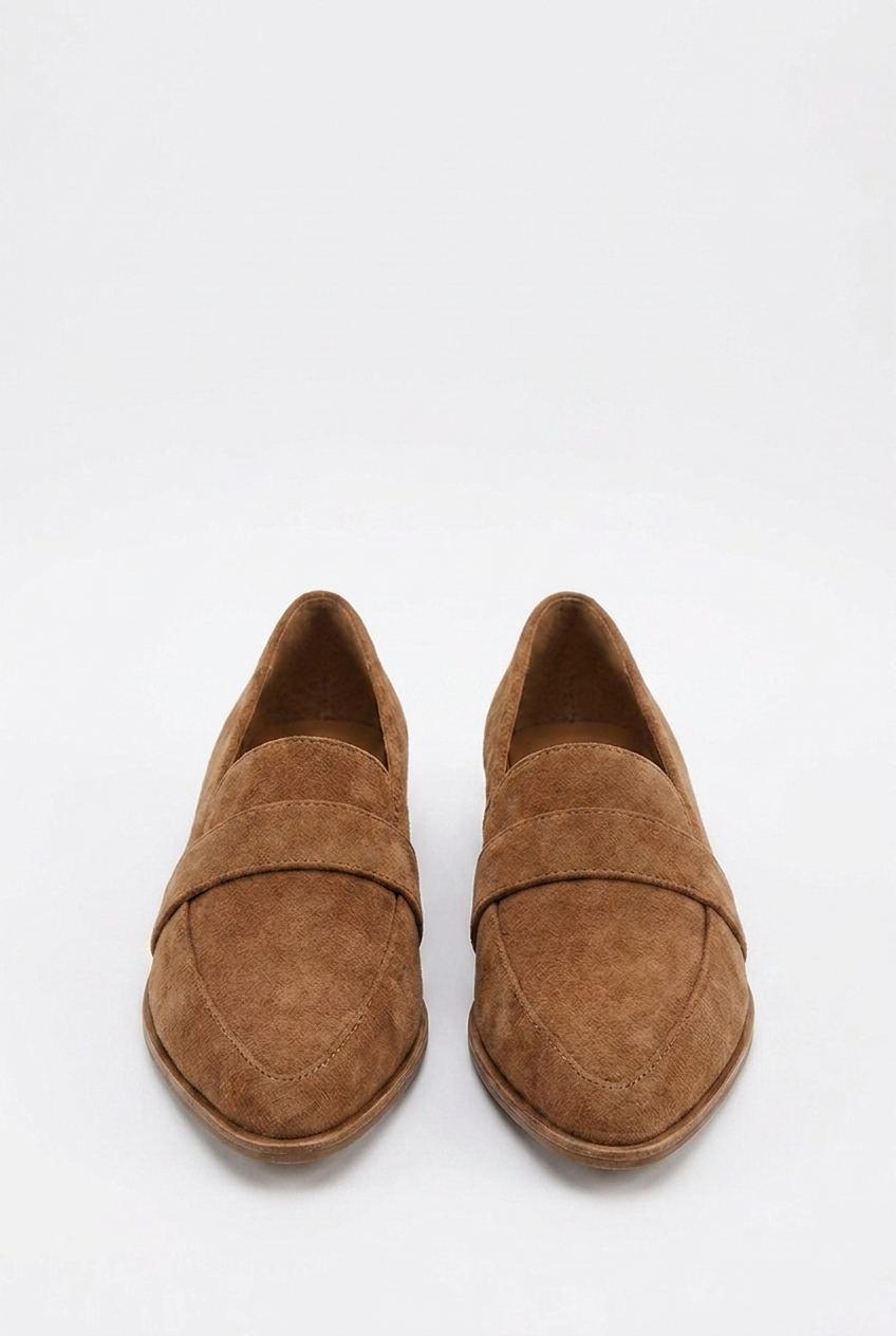 Suede Style Pointed Toe Warm Loafers Women