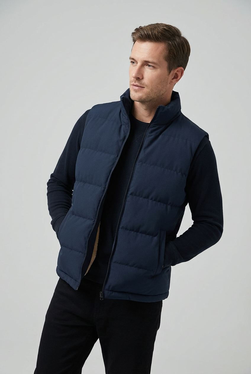 Men’s Lamb Wool Style Winter Vest Gilet