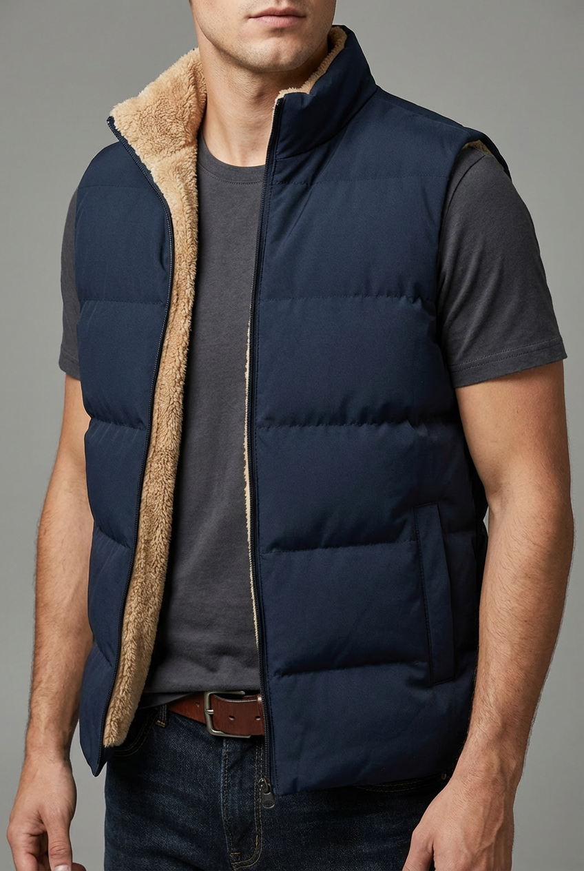 Men’s Lamb Wool Style Winter Vest Gilet