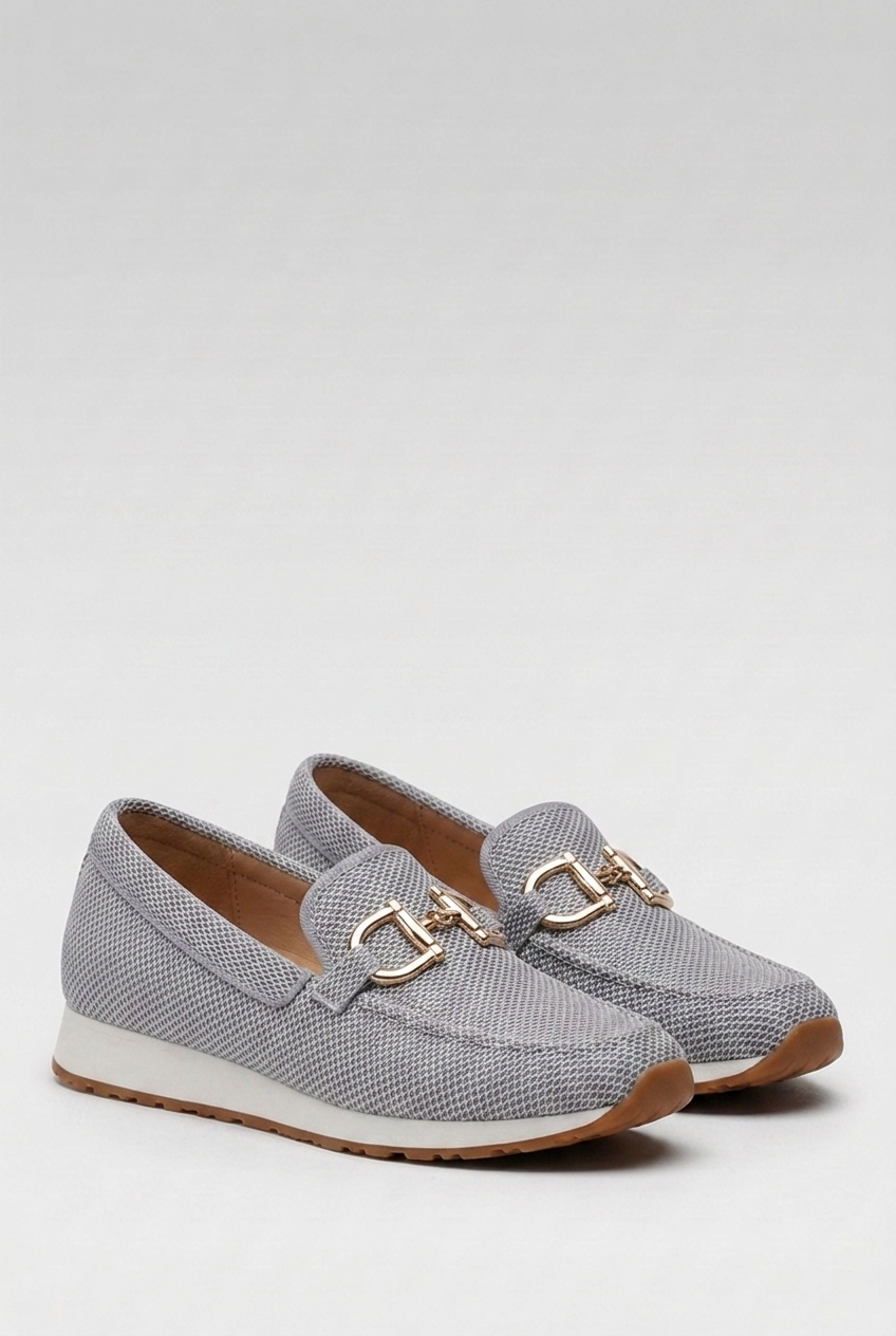 Chain Buckle Woven Orthopaedic Loafer Trainers Women