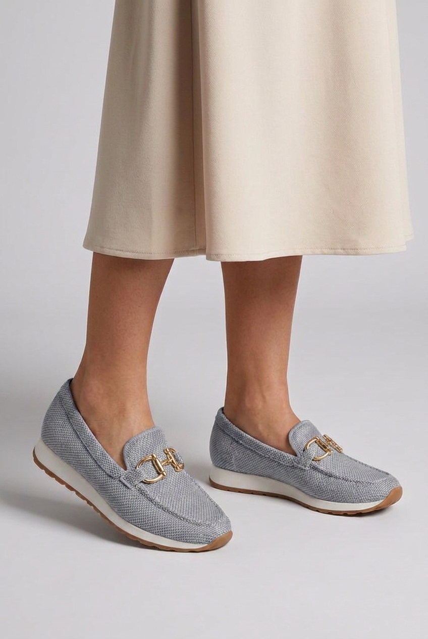 Chain Buckle Woven Orthopaedic Loafer Trainers Women