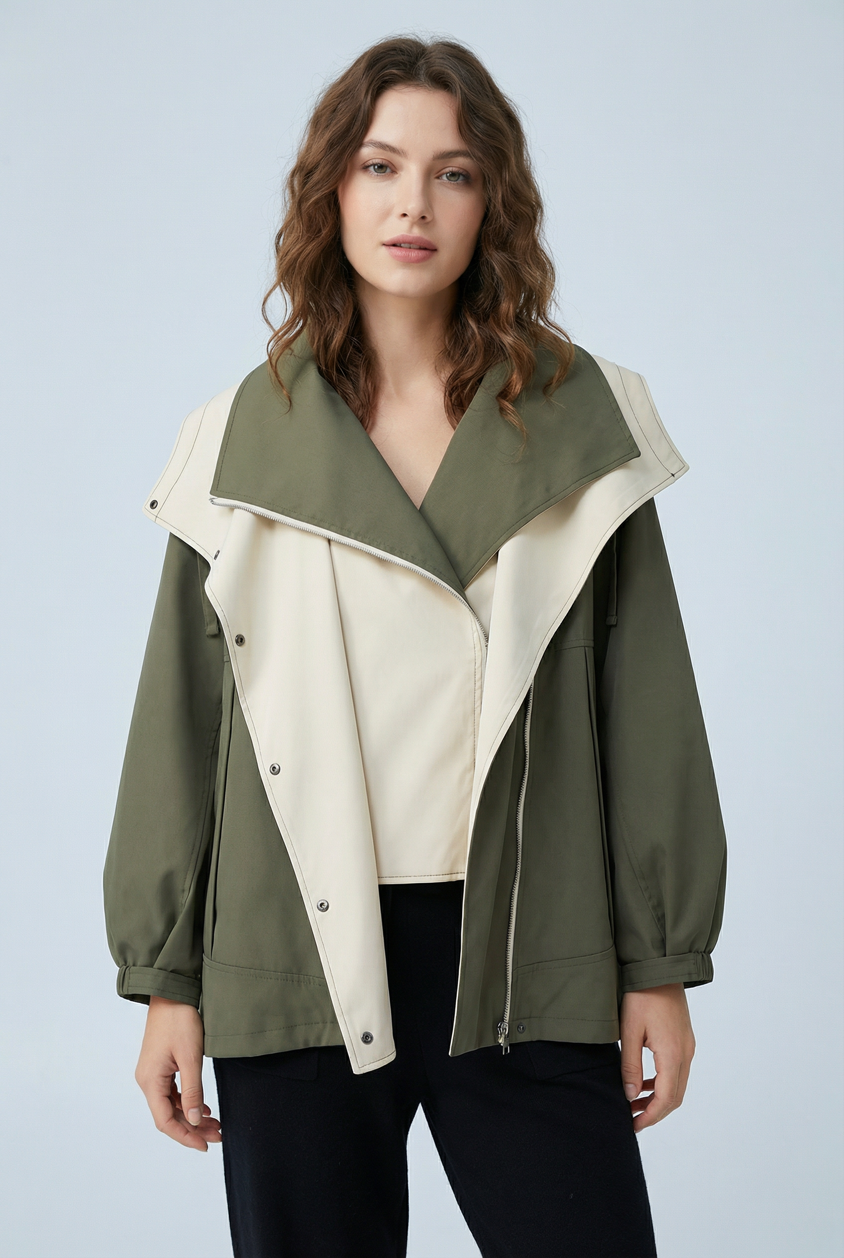 Women's Double-Layer Windbreaker Jacket