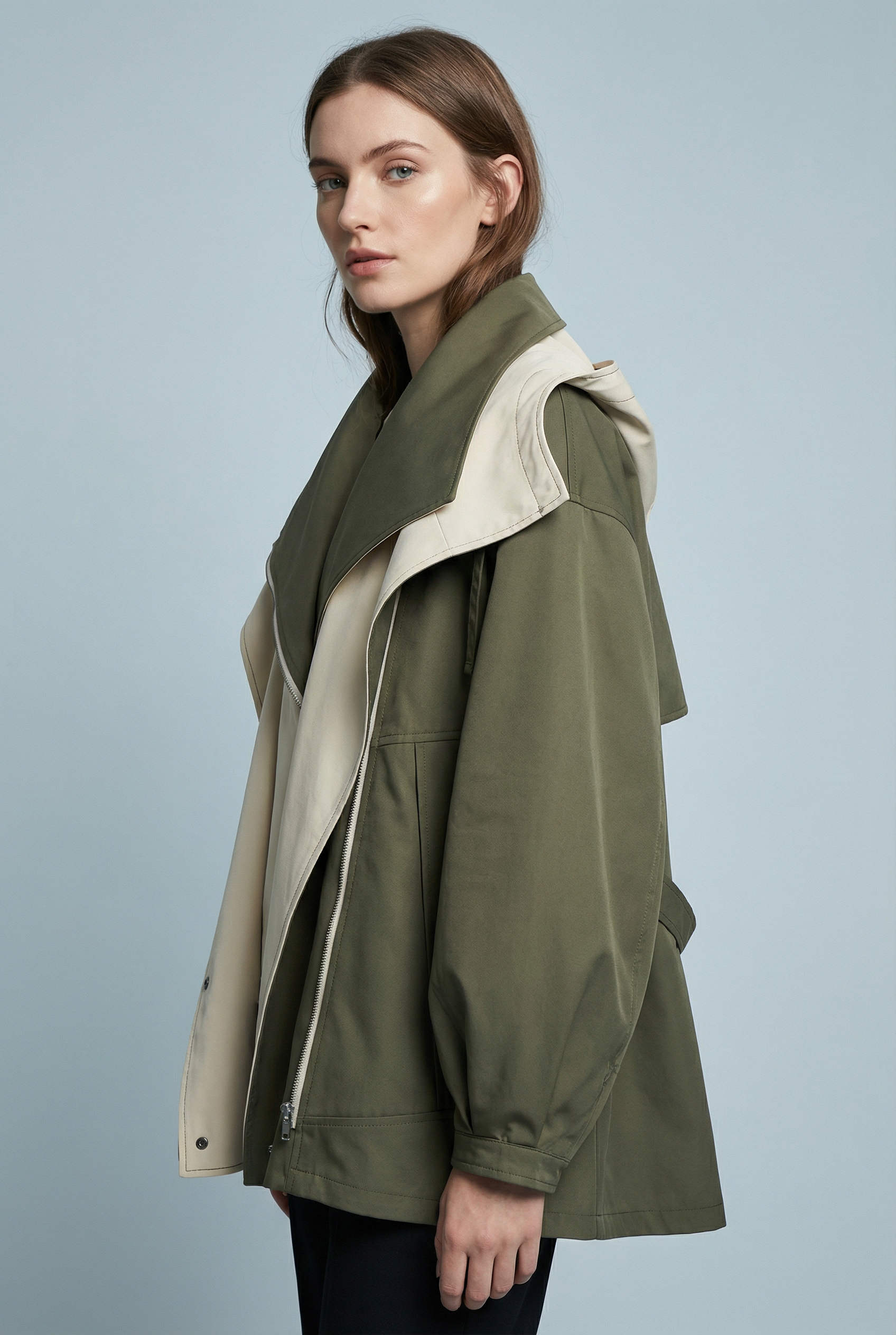 Women's Double-Layer Windbreaker Jacket