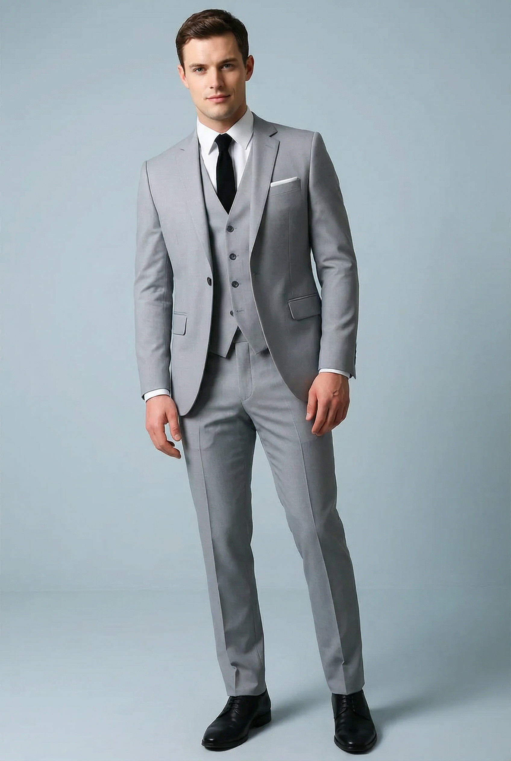 Men's Classic Formal Slim Fit 3-Piece Suit - Single Breasted