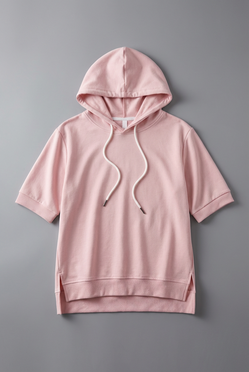 Women's Short Sleeve Hoodie – Lightweight Casual Top