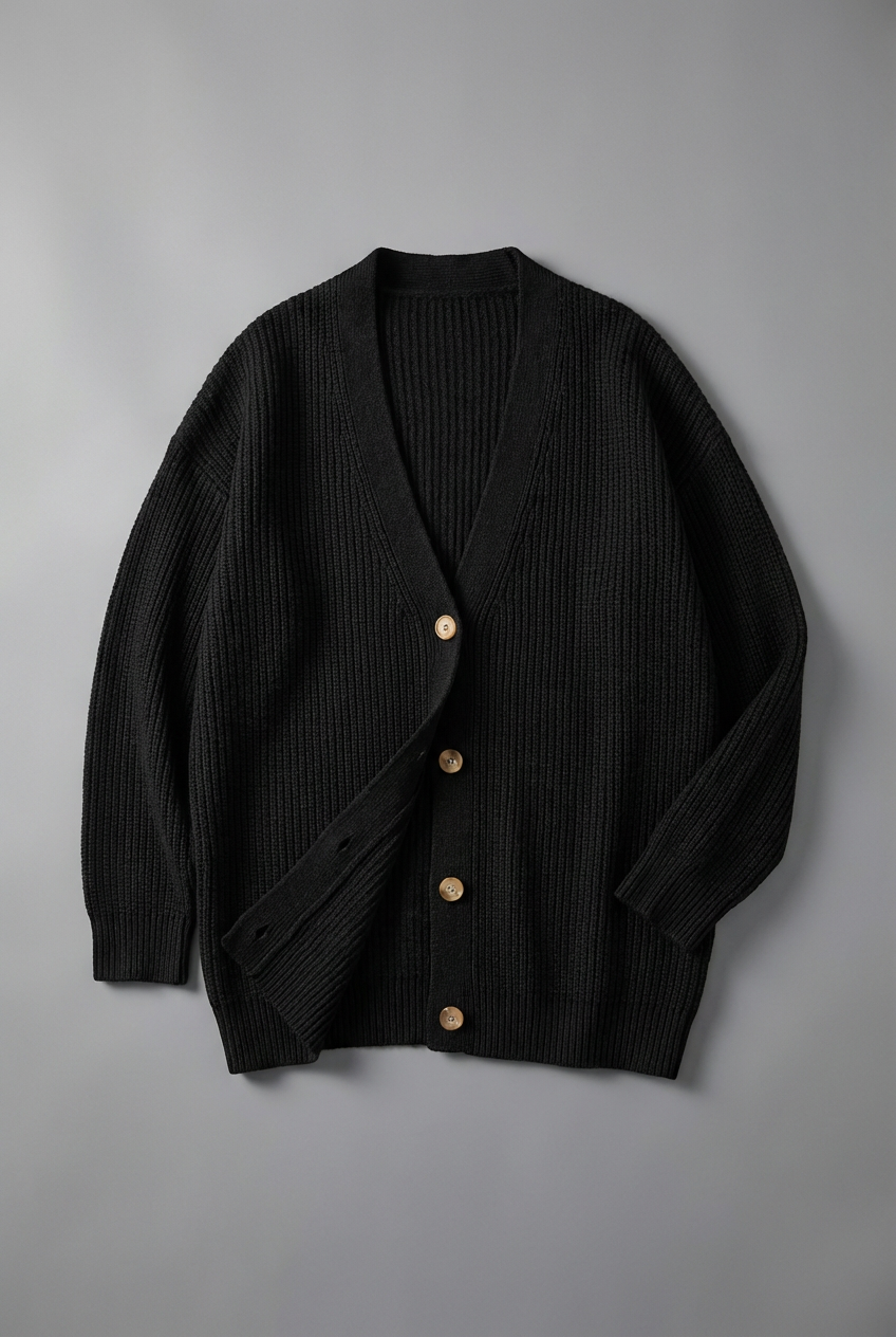 Women's Oversized Cashmere Style Cardigan – Soft Knit Layering Essential