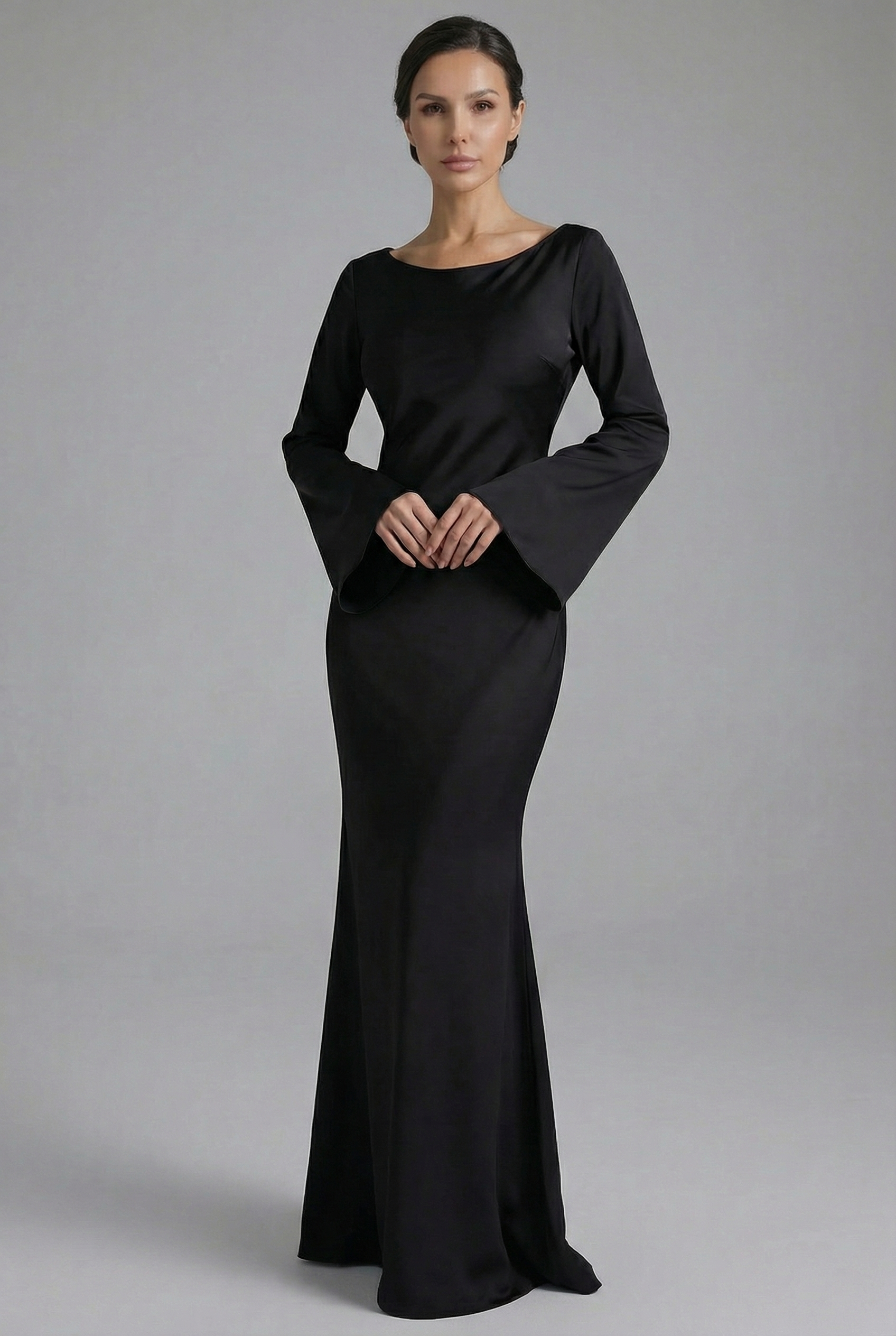 Women’s Elegant Long Sleeve Maxi Dress – Sophisticated Occasion Gown