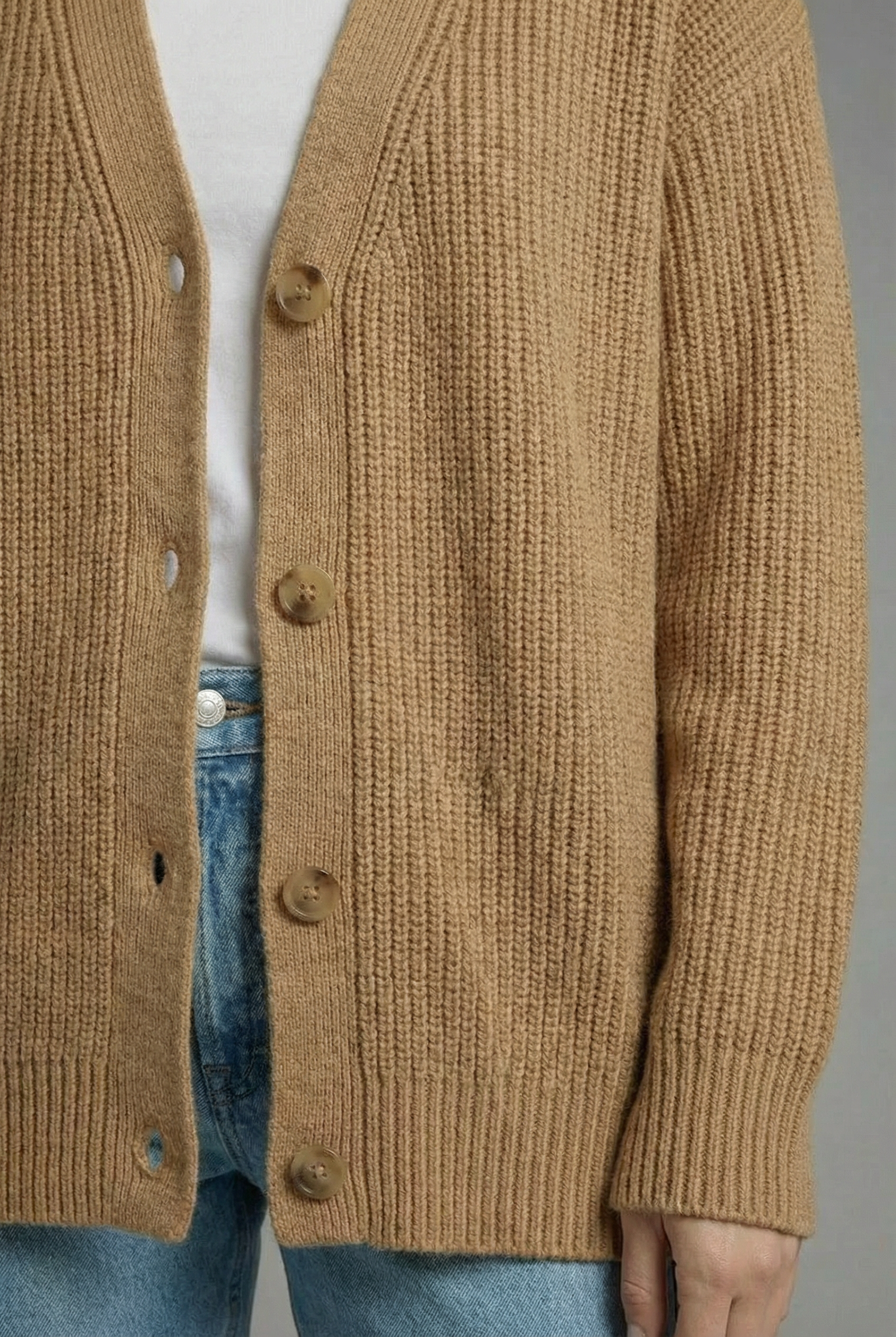 Women's Oversized Cashmere Style Cardigan – Soft Knit Layering Essential