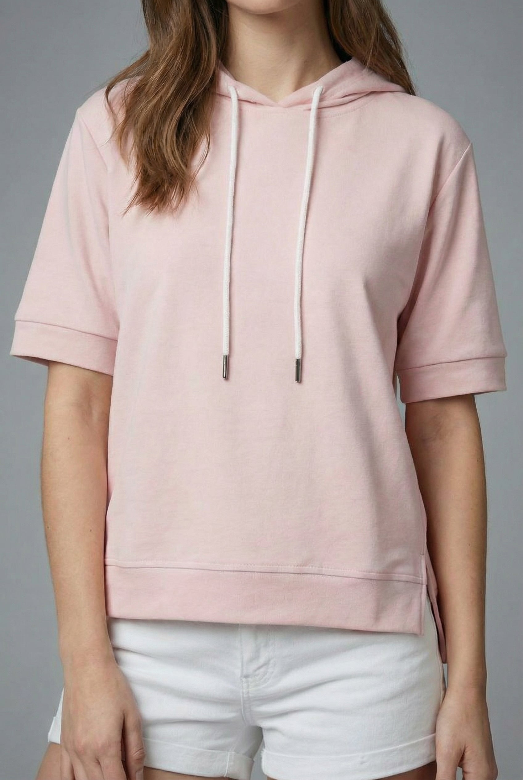 Women's Short Sleeve Hoodie – Lightweight Casual Top