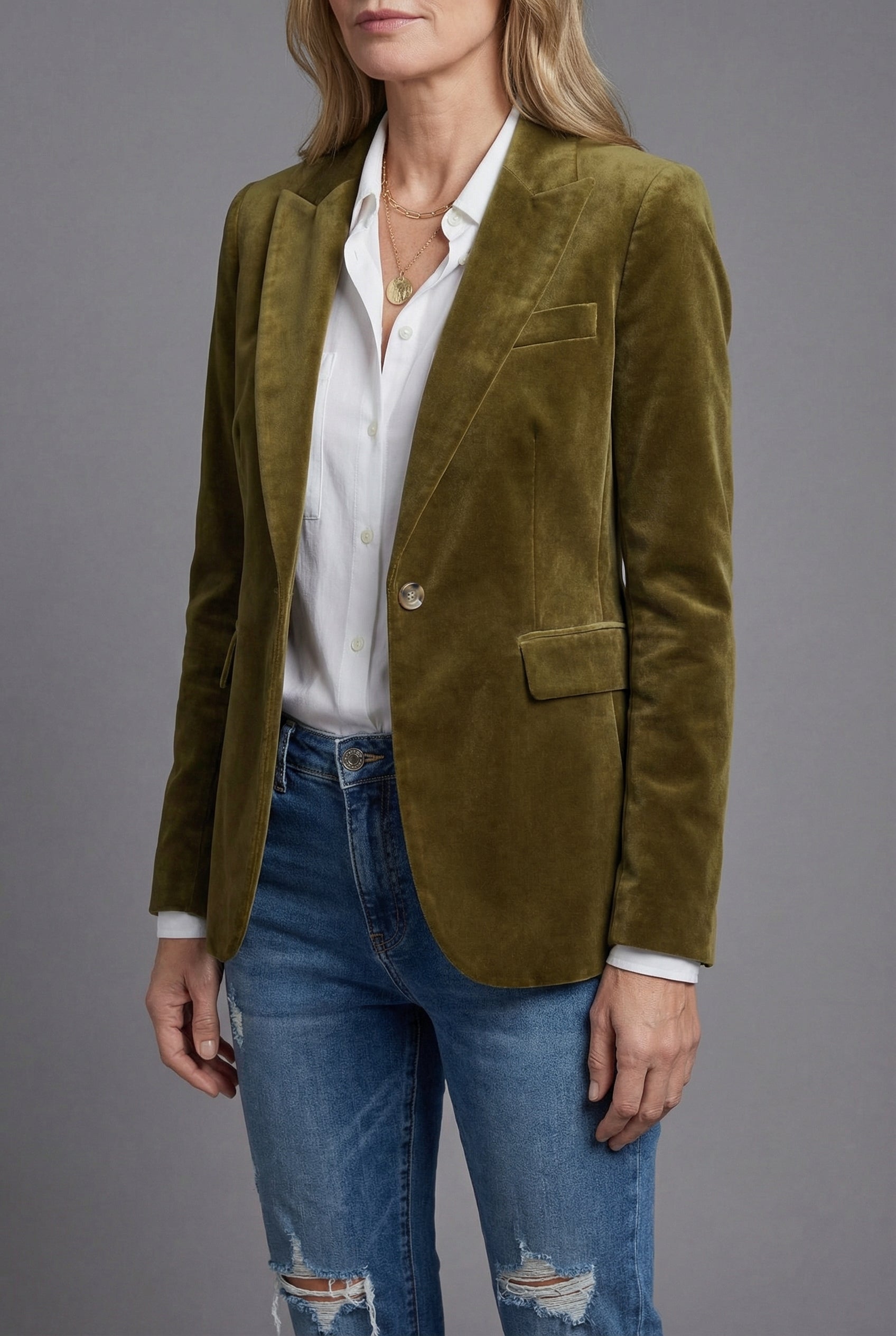 Women’s Velvet Style  Blazer Tailored Smart Occasion Jacket