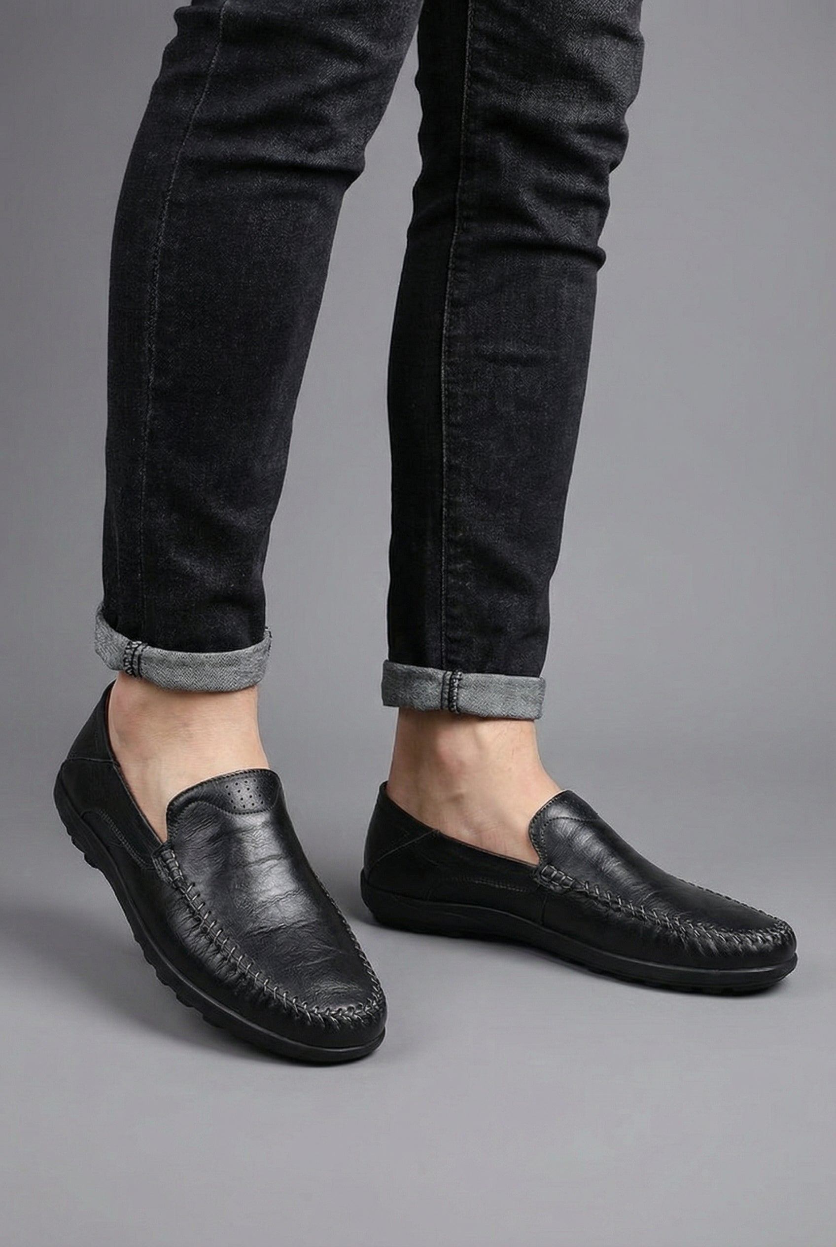 Men’s Leather Style Loafer Slip-Ons Casual Business Shoes