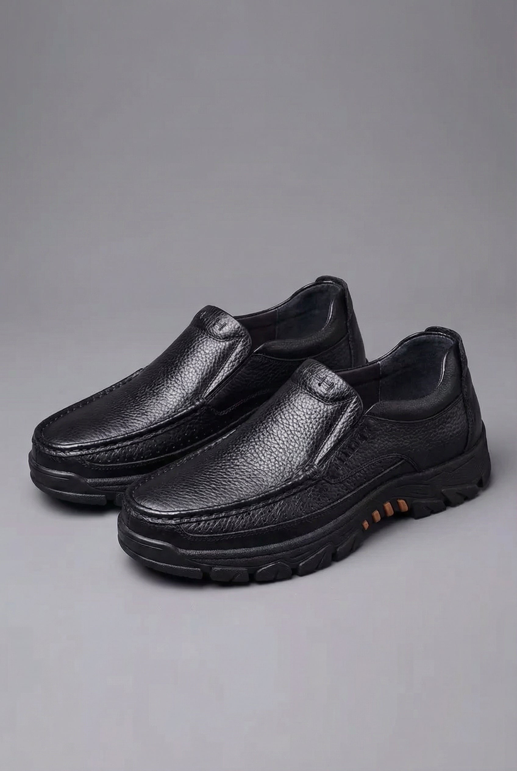 Men’s Leather Style Casual Business Thick-Sole Shoes