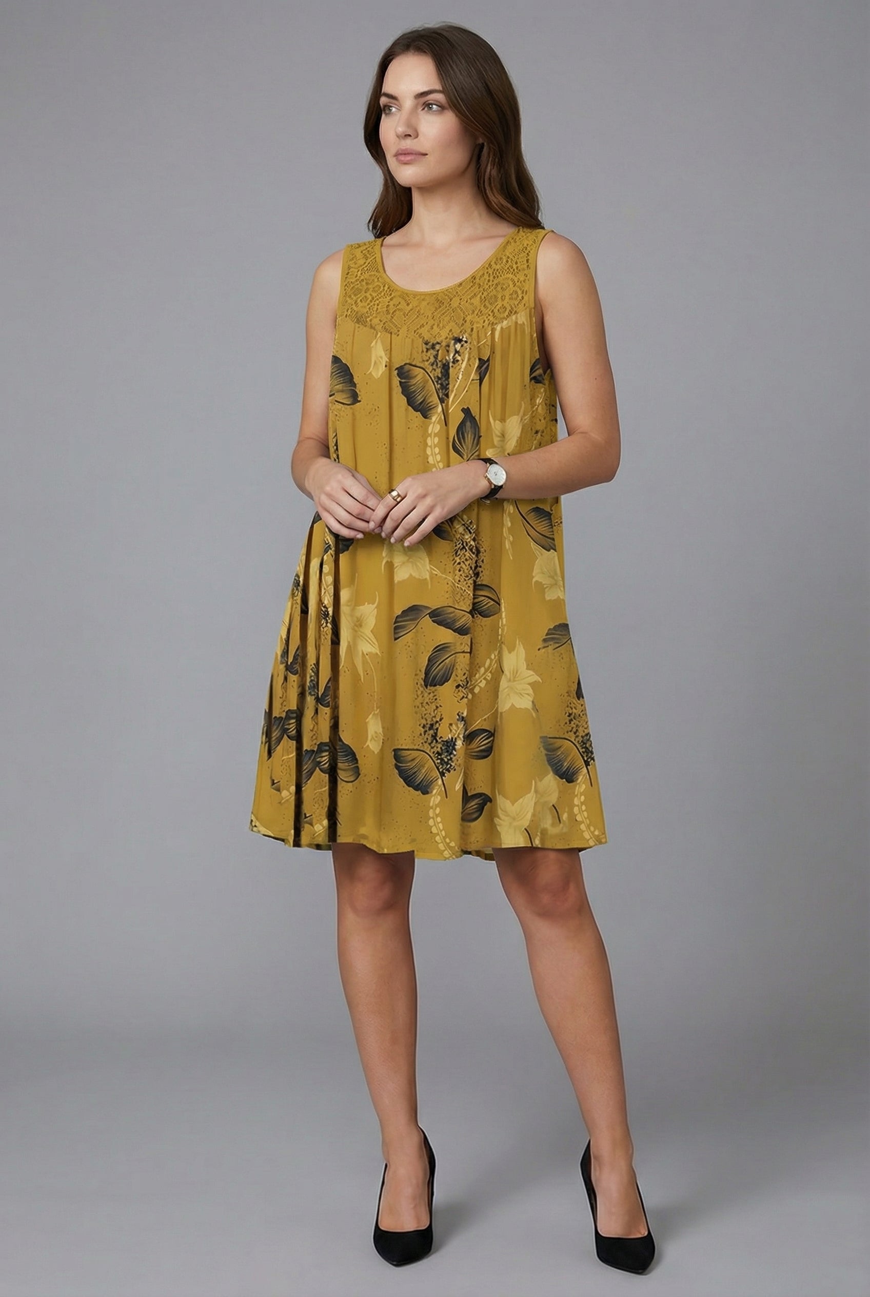 Women’s Floral Comfortable loose Knee-length Dress