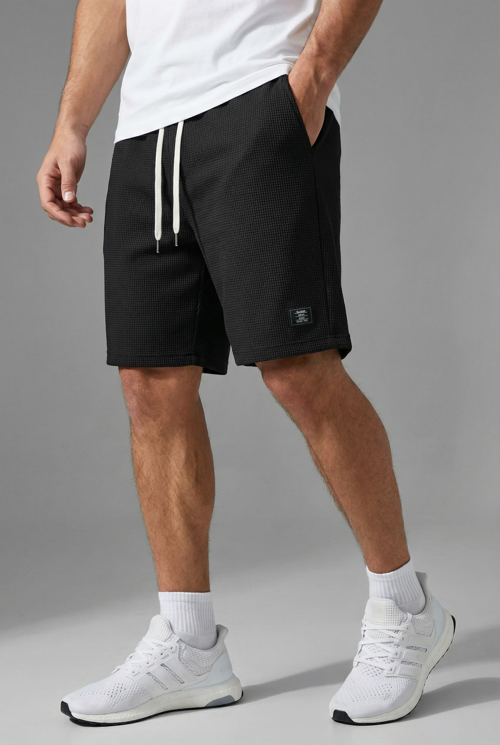 Men’s Stretch Corduroy Drawstring Shorts Lightweight Casual Fit