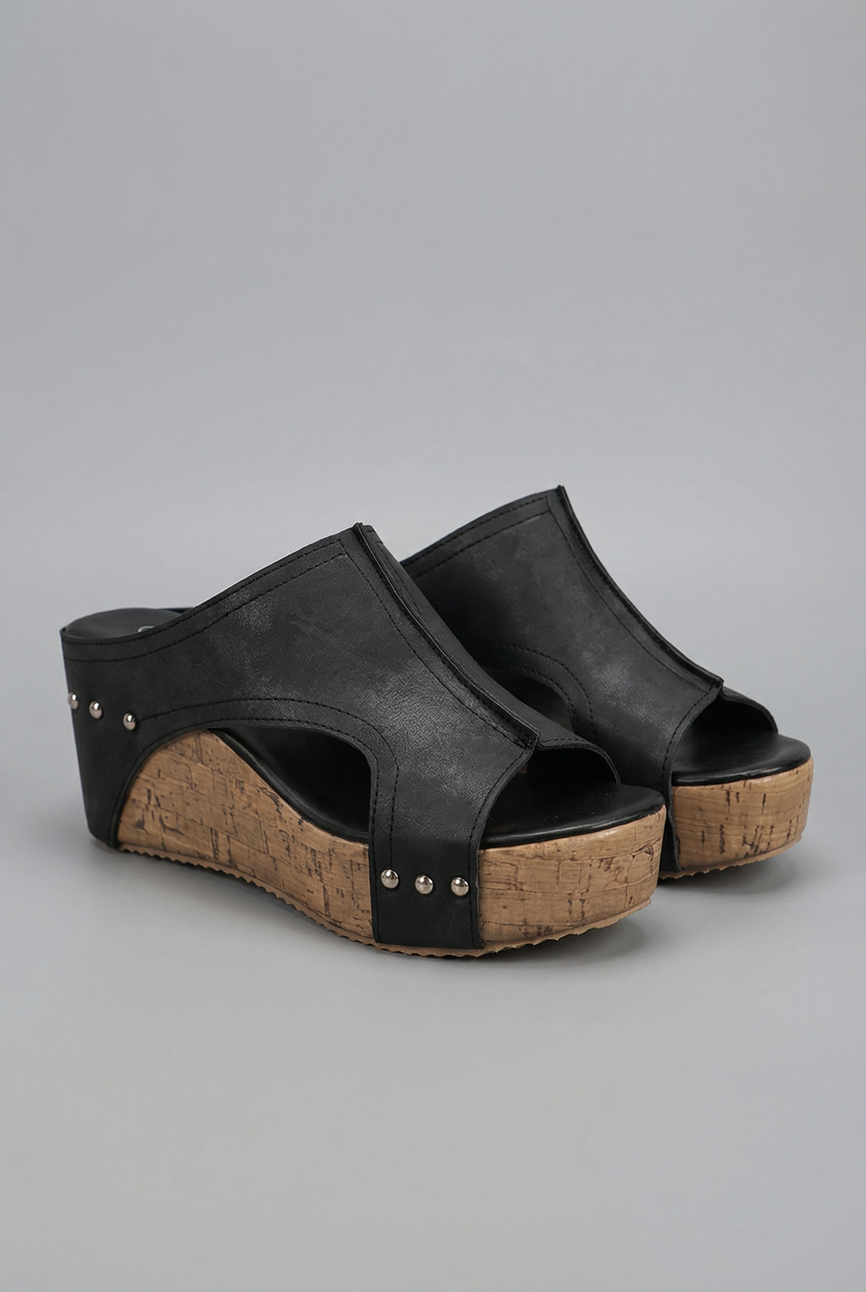 Women’s Elegant Retro Platform Wedge Sandals Slip On Open Toe
