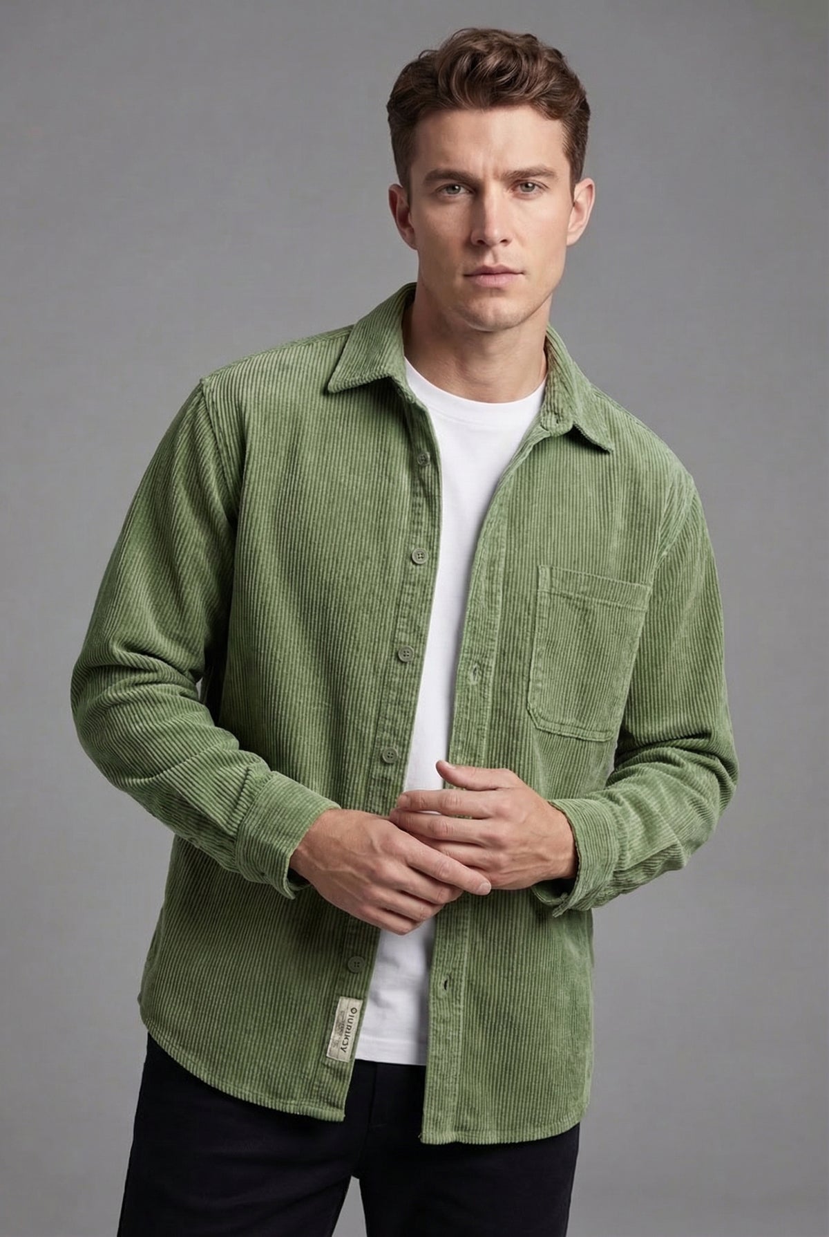 Men's Corduroy Overshirt – Textured Finish, Reinforced Seams & Easy Layering