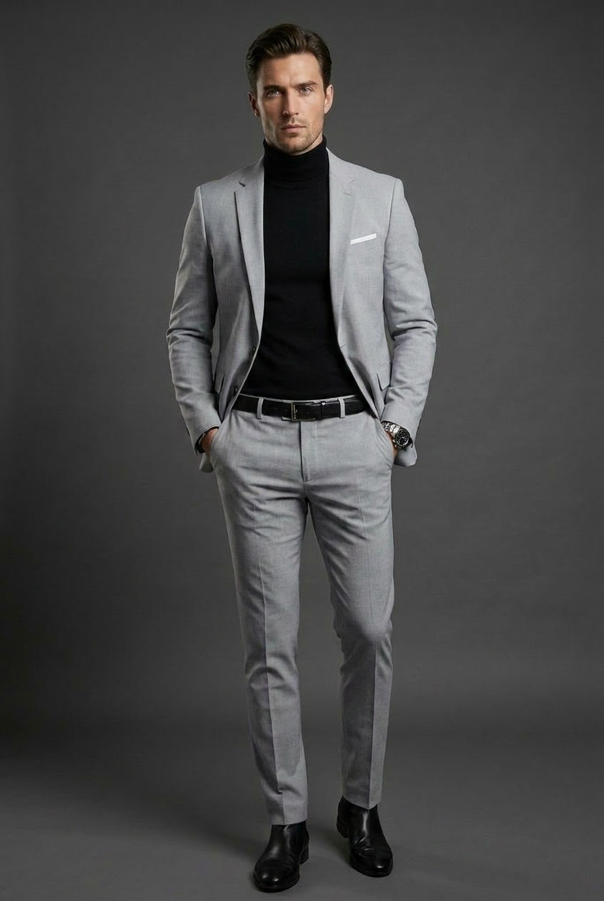 Men’s Slim Fit 2 Piece Formal Wedding Guest Suit