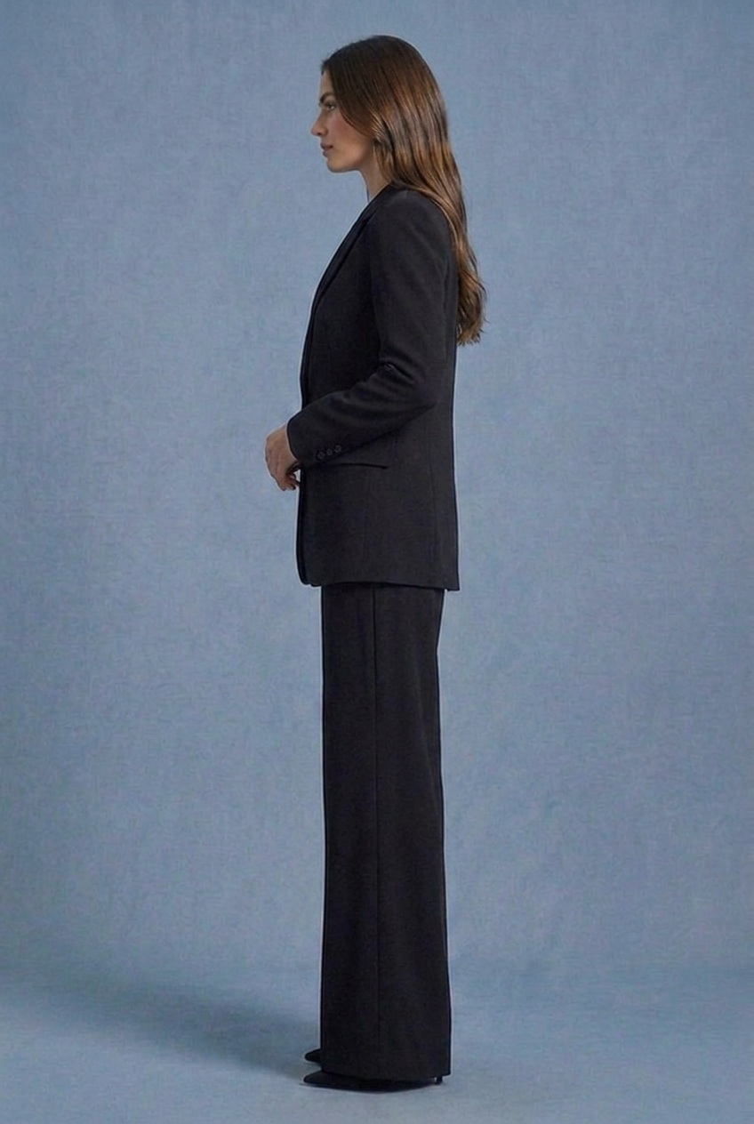 Black Jumpsuit Strappy Square Neck Wide Leg Trouser