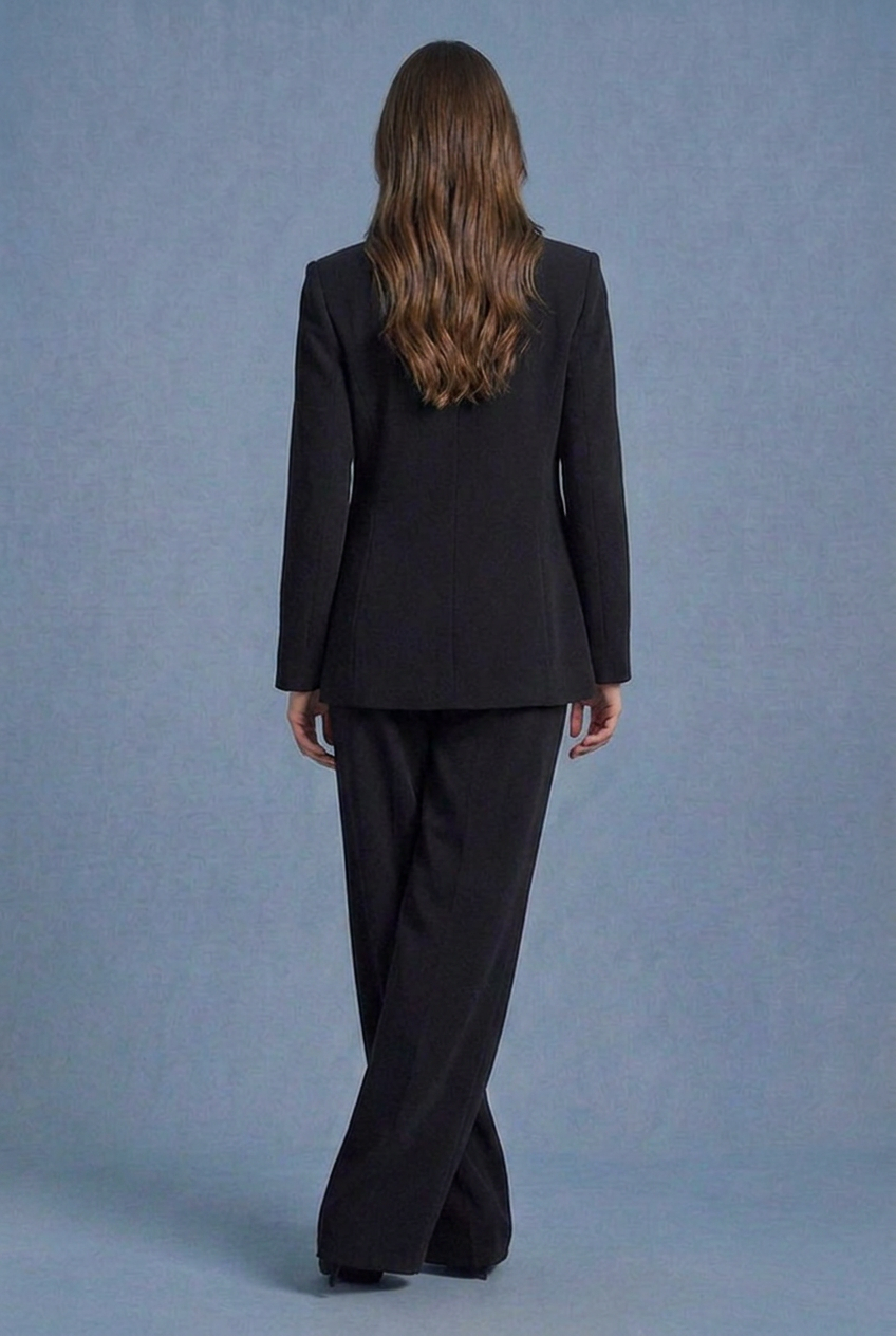 Black Jumpsuit Strappy Square Neck Wide Leg Trouser