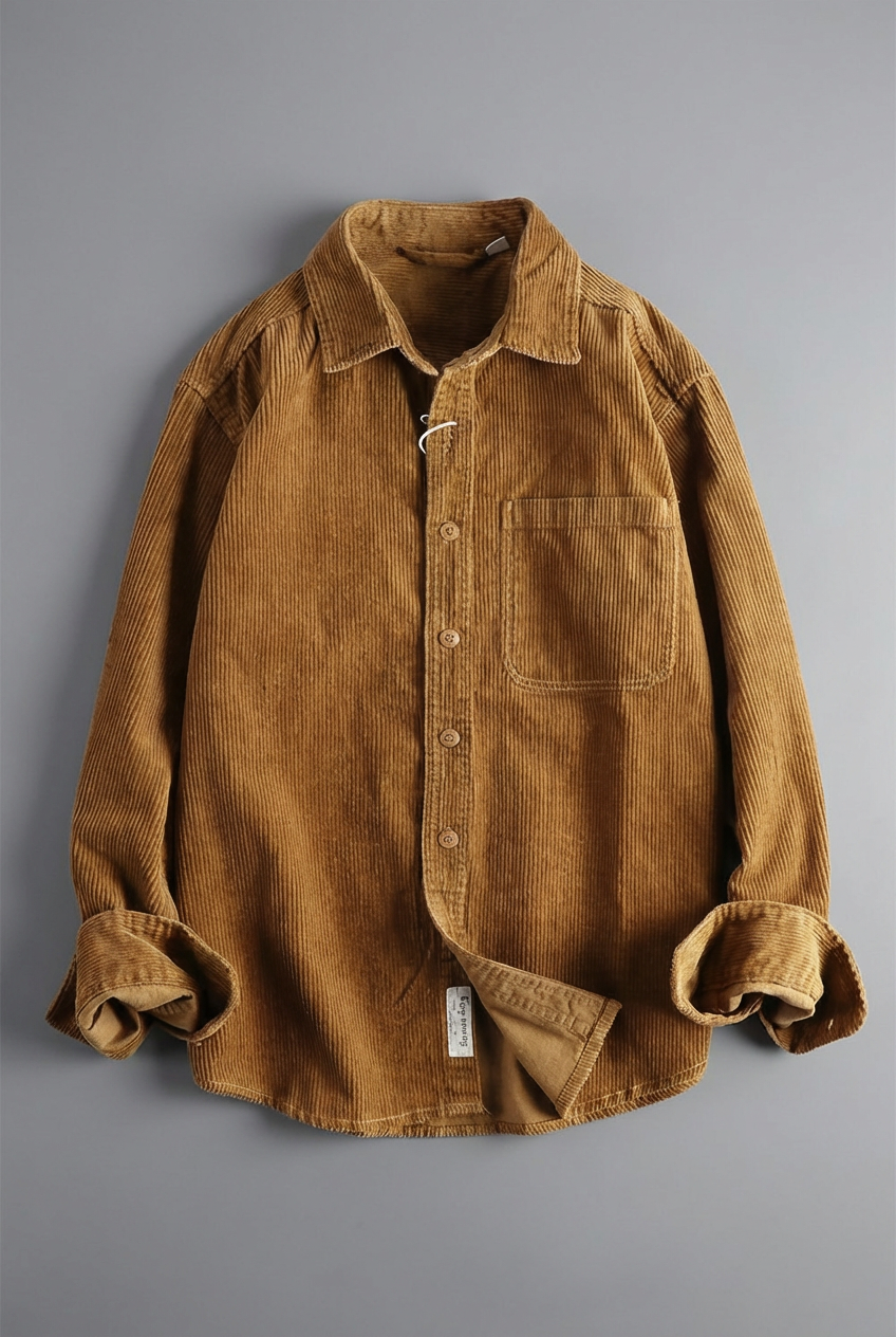 Men's Corduroy Overshirt – Textured Finish, Reinforced Seams & Easy Layering