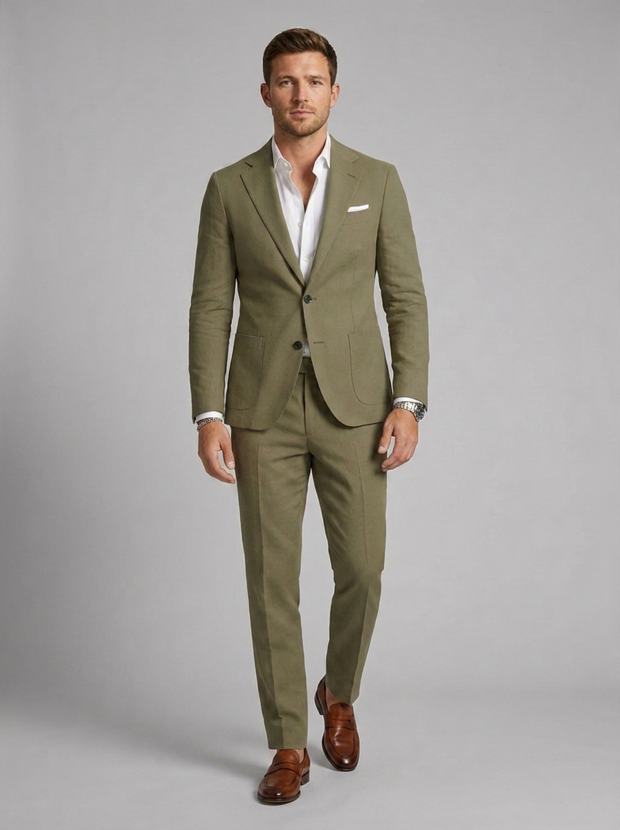 Mens Linen Summer Wedding Guest Suit