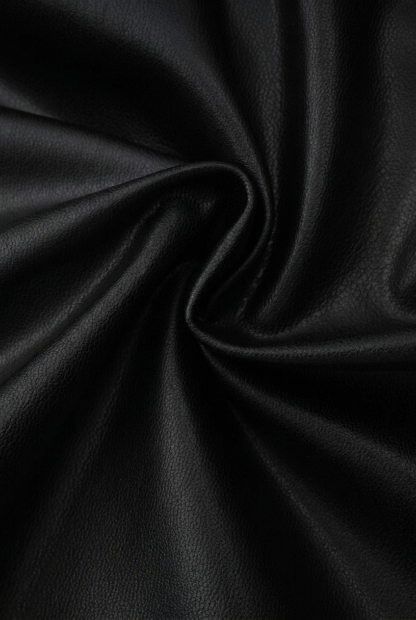 Black Leather Mini Dress Strapless Corset