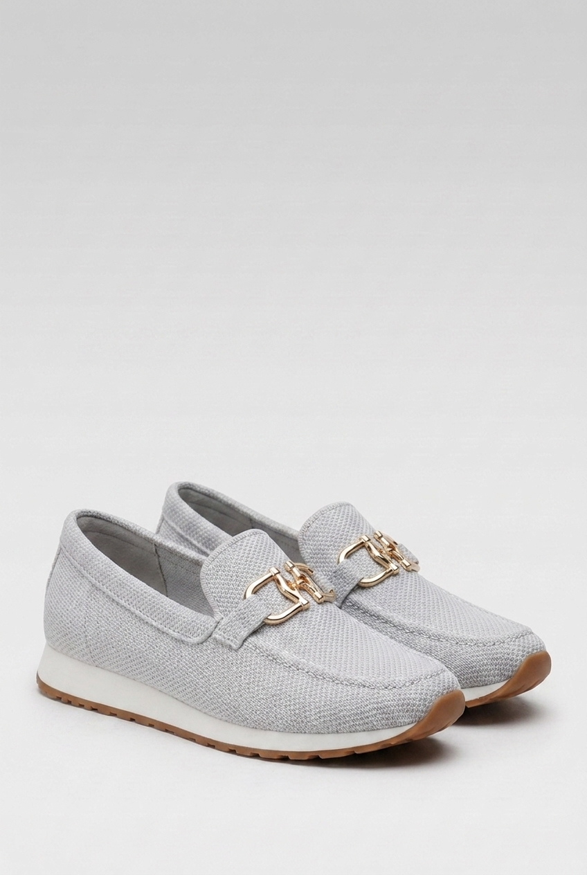 Chain Buckle Woven Orthopaedic Loafer Trainers Women