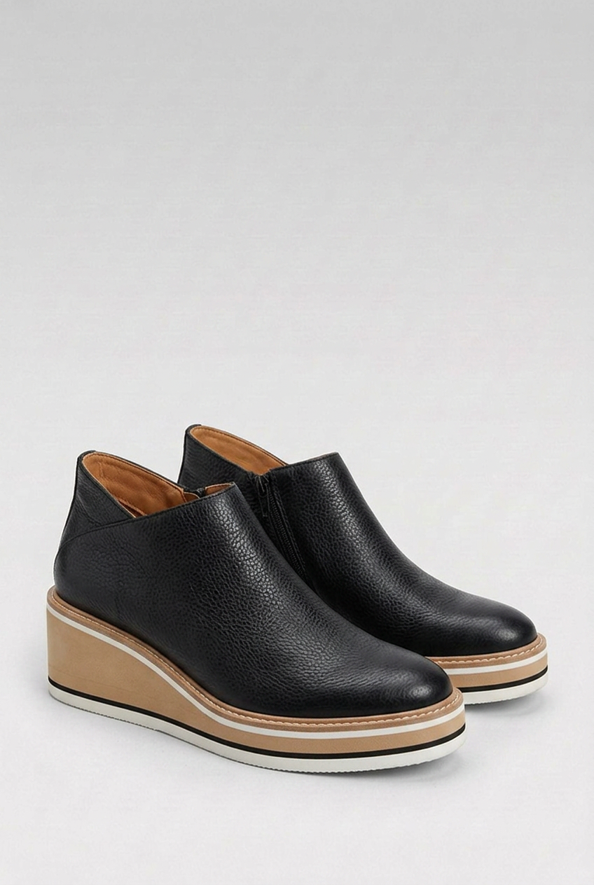 Wedge Sole Slip-On Orthopaedic Ankle Boots Women