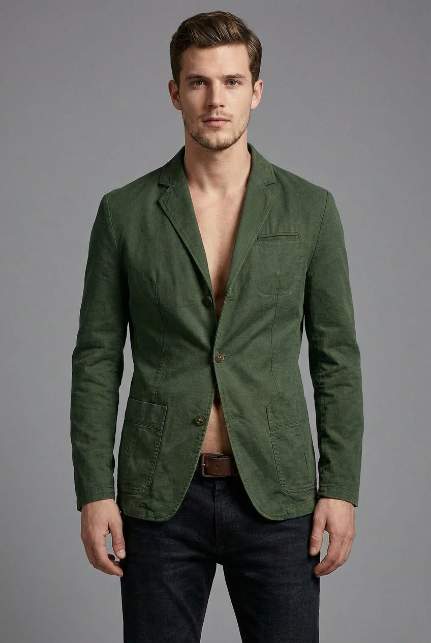 Men's Lightweight Casual Blazer with Tailored Fit