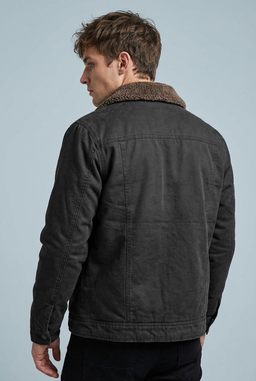 Men's Warm Sherpa Lined Casual Jacket