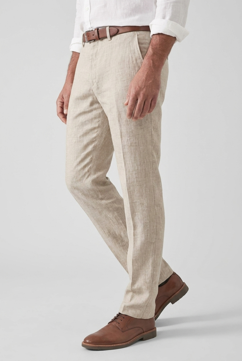 Men's Breathable Regular Fit Casual Business Trousers