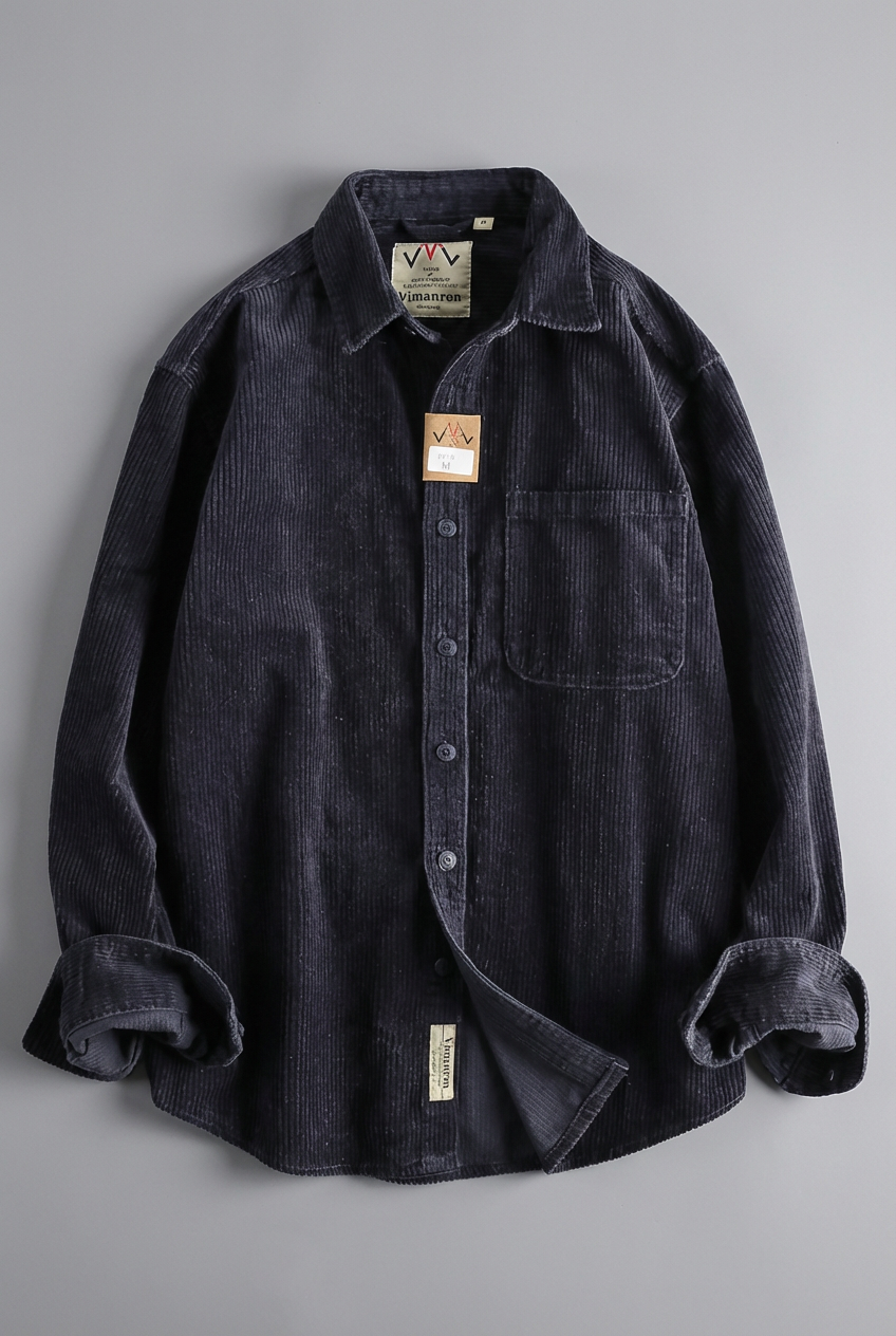 Men's Corduroy Overshirt – Textured Finish, Reinforced Seams & Easy Layering