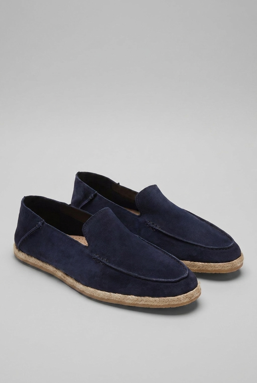 Suede Espadrille Slip-On Loafers Casual Men Shoes